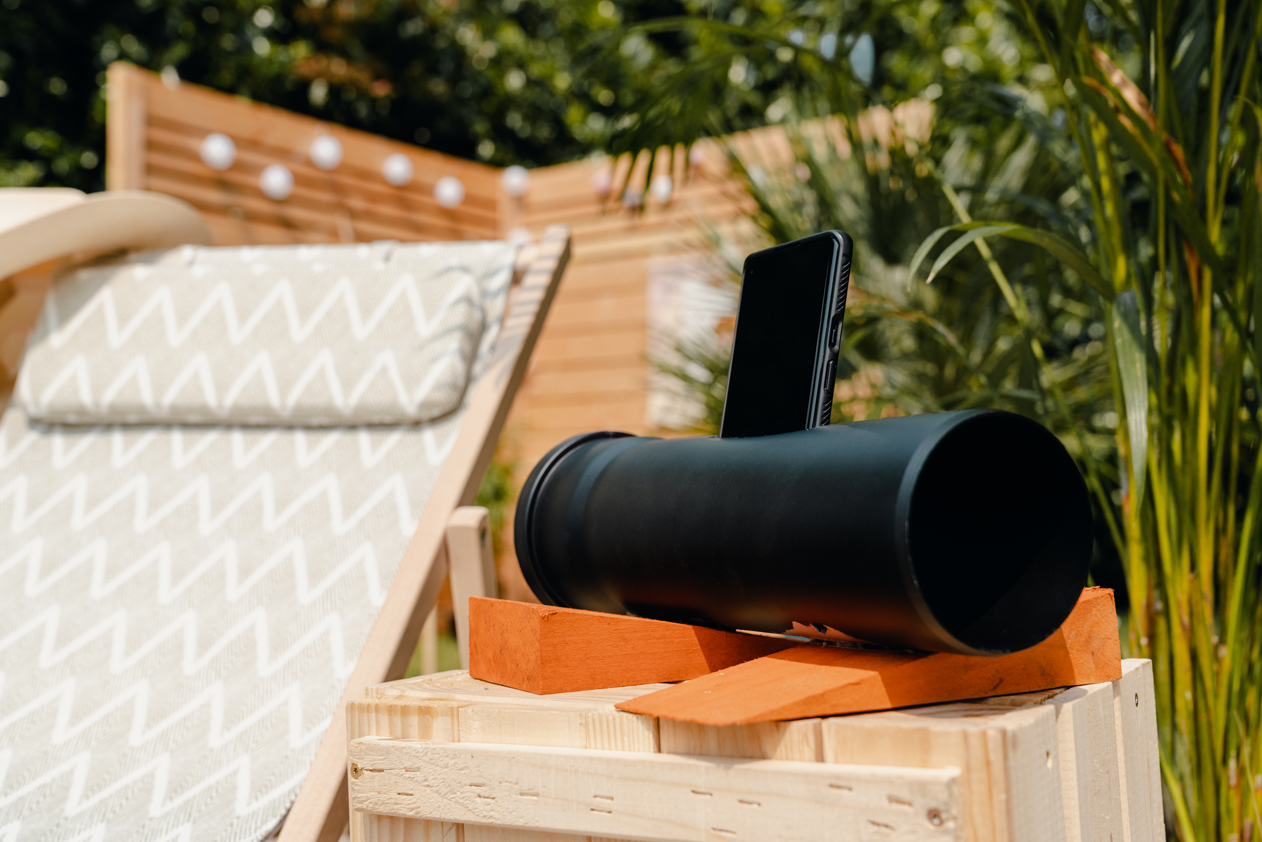 Selbst gebaute Beachbox im Strandkasten