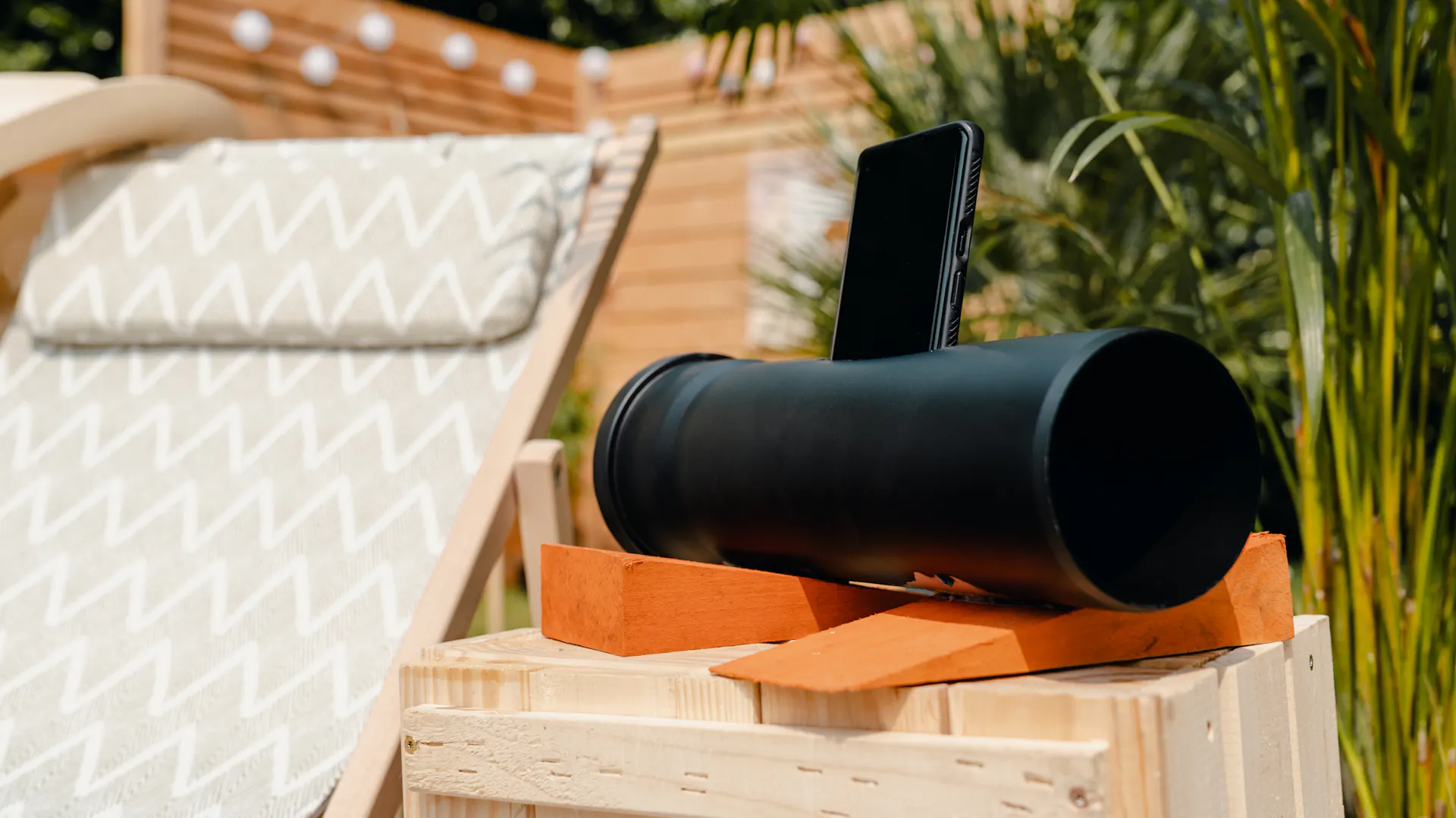 Selbst gebaute Beachbox im Strandkasten