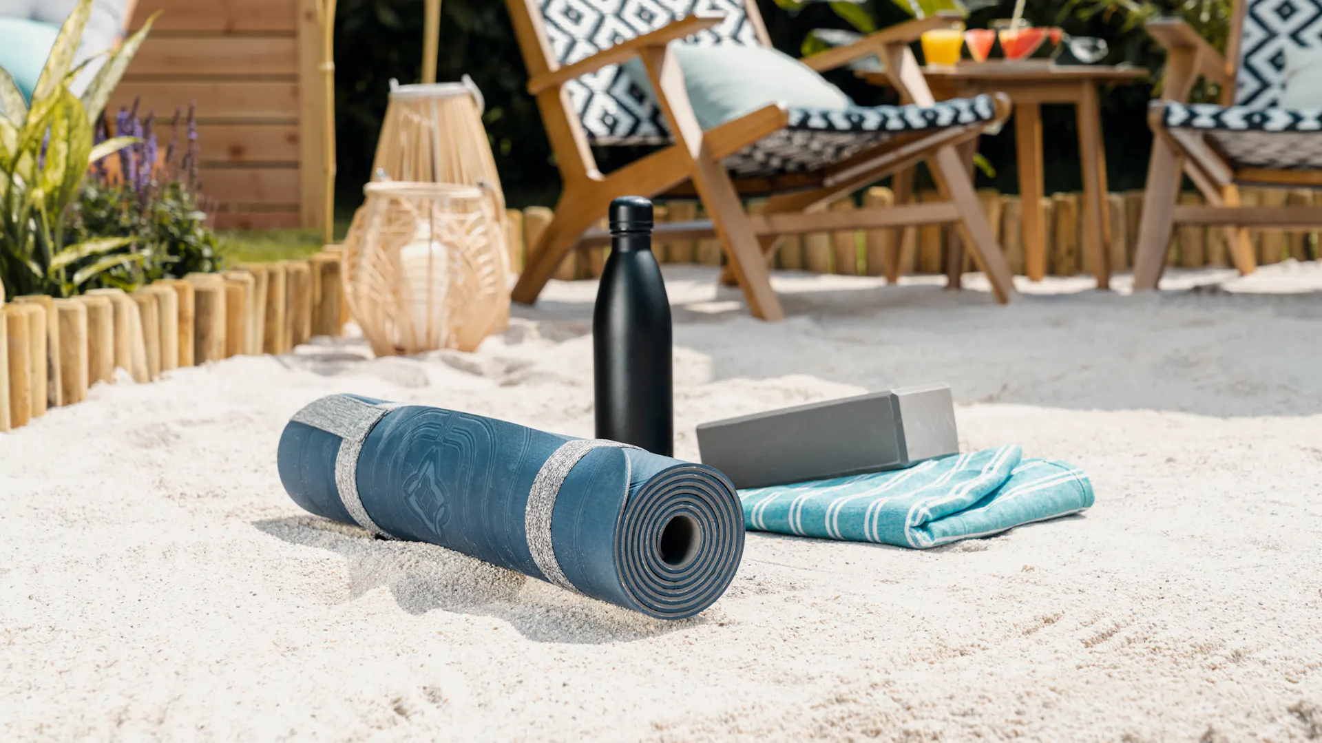 Zen-Garten im Strandkasten