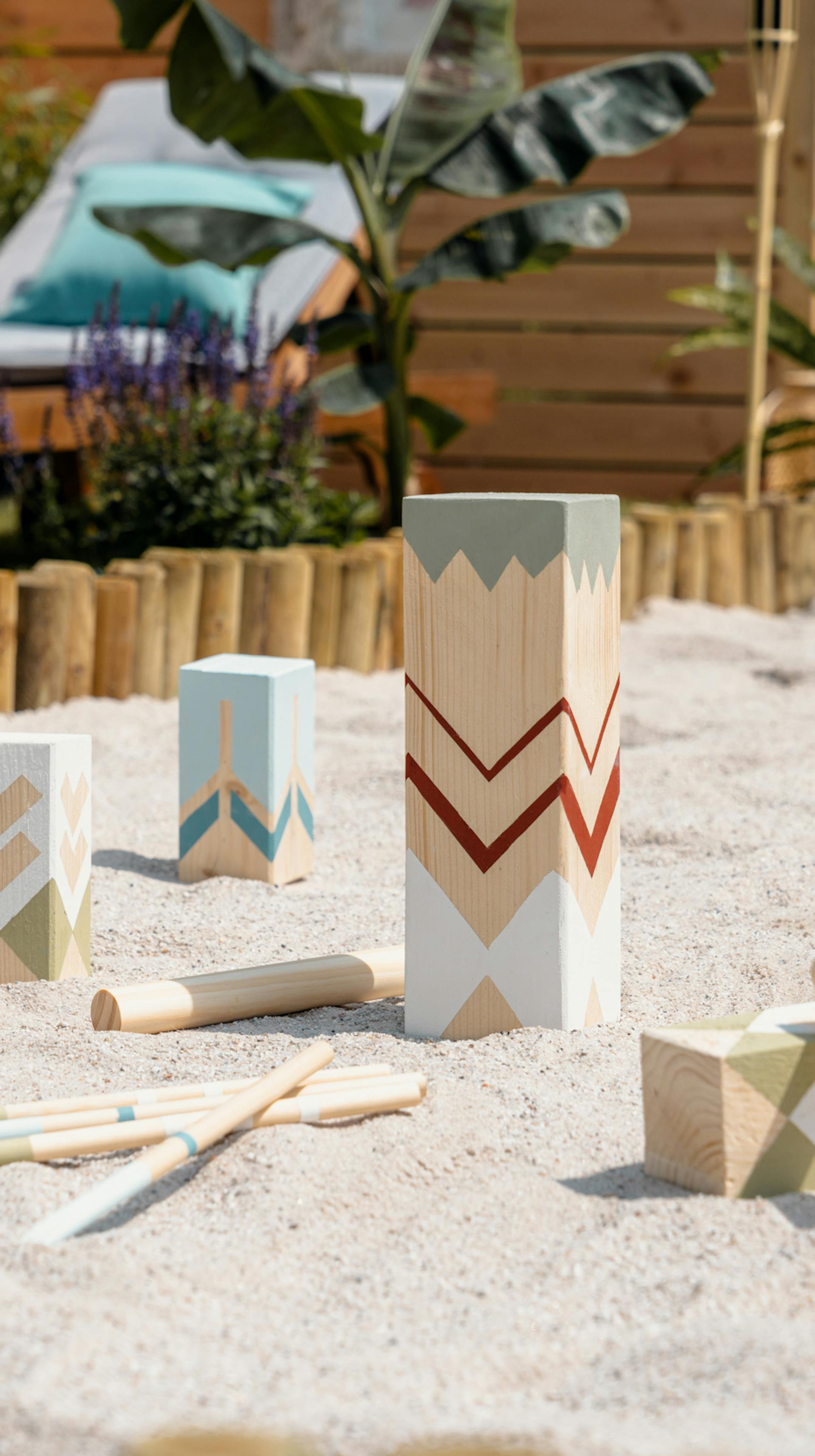 DIY Wikingerschach im Sand