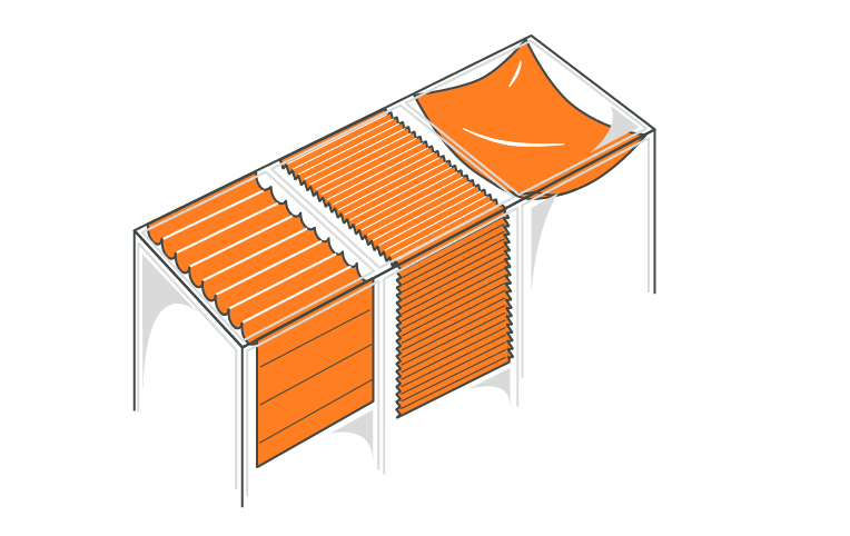 Ein innenliegender Sonnenschutz am Wintergarten