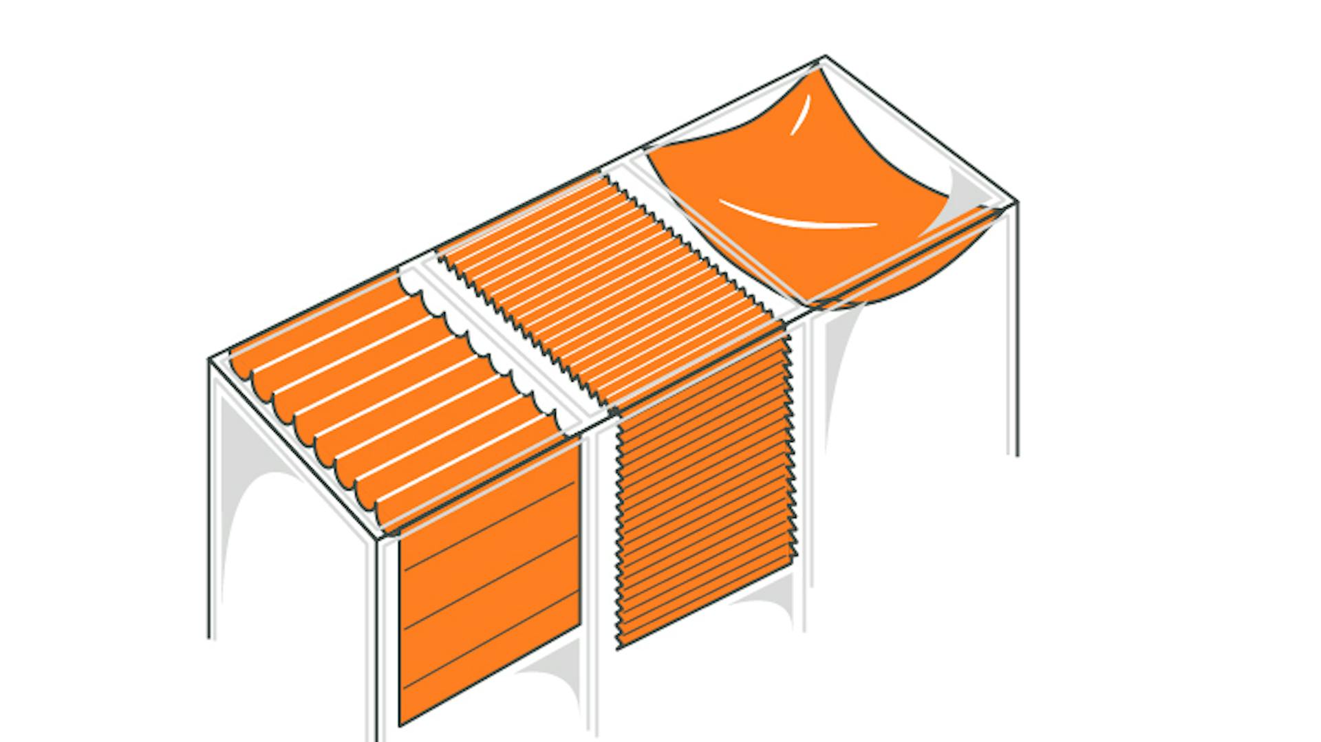 Ein innenliegender Sonnenschutz am Wintergarten