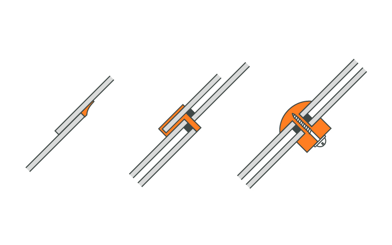 Glasplatten am Wintergarten.