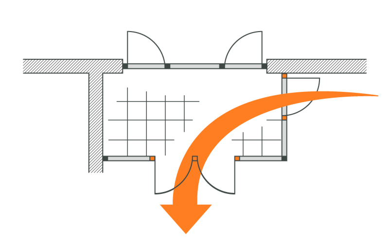 Querlüften im Wintergarten