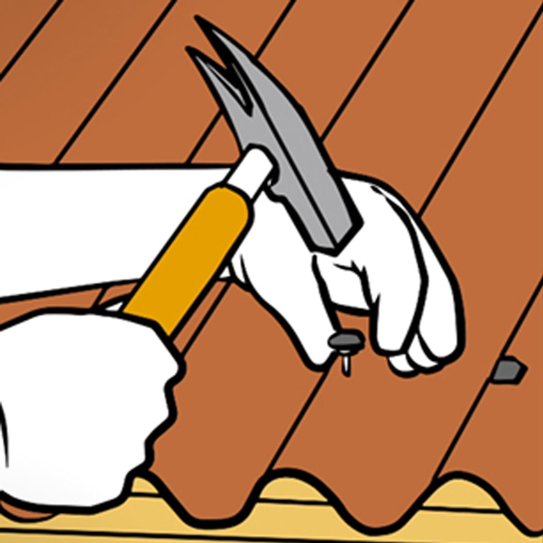 Dach decken mit Wellplatten in 7 Schritten OBI