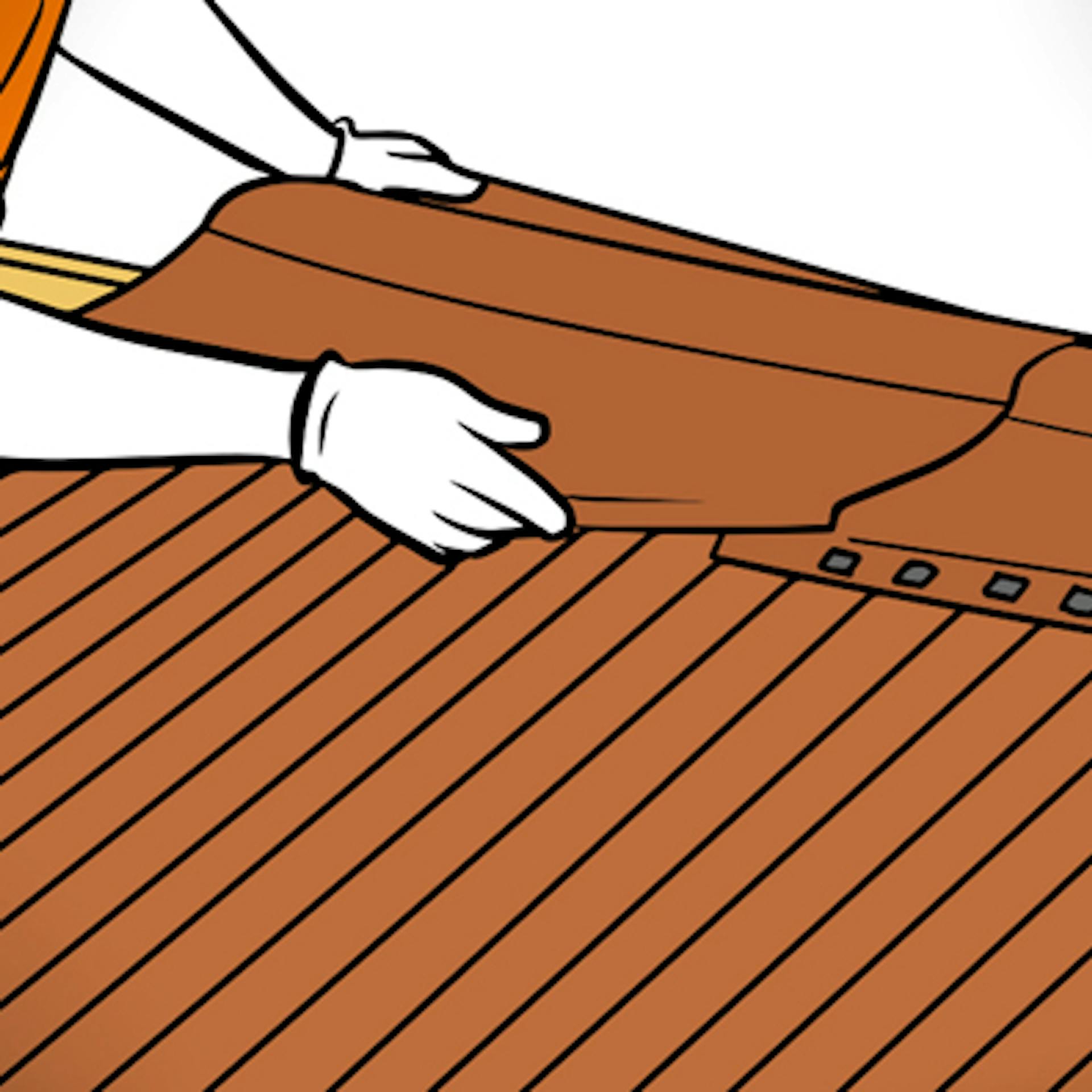 Heimwerker deckt Dachfirst mit Firsthauben ab.