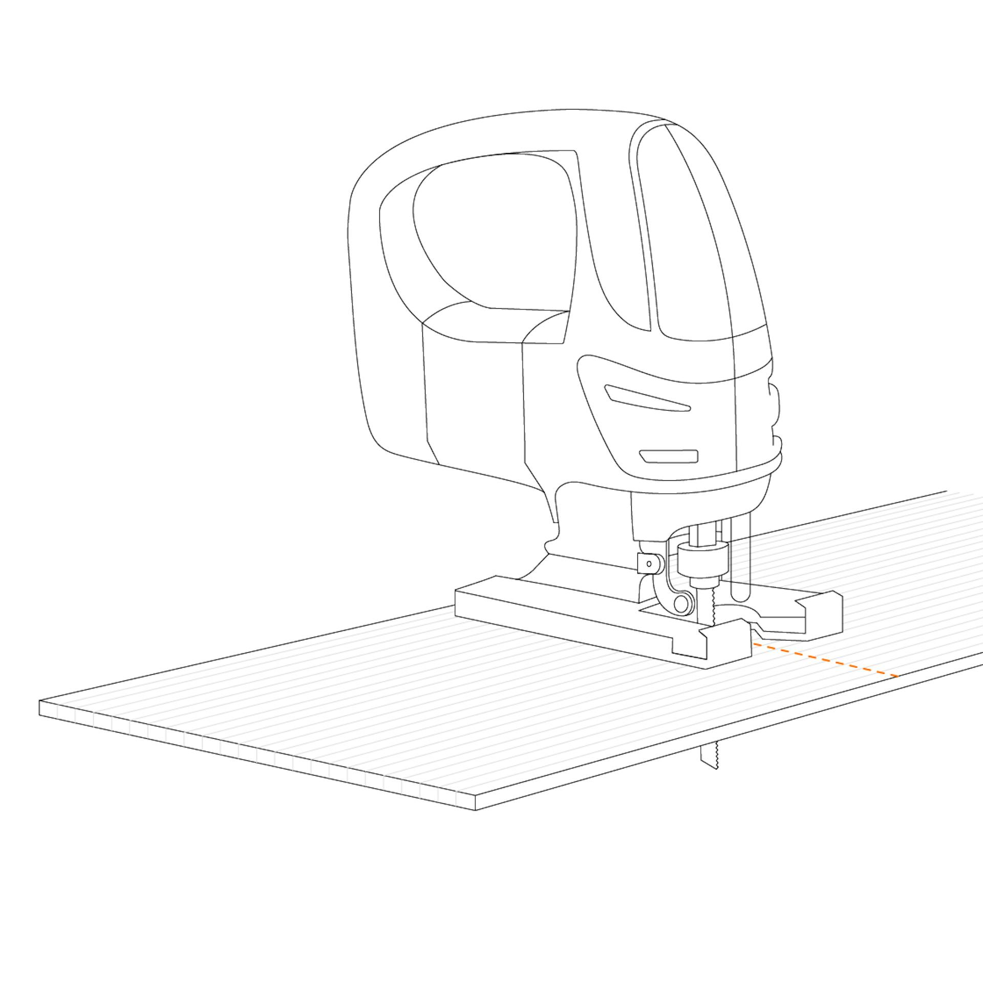 L’illustrazione mostra il taglio di un montante