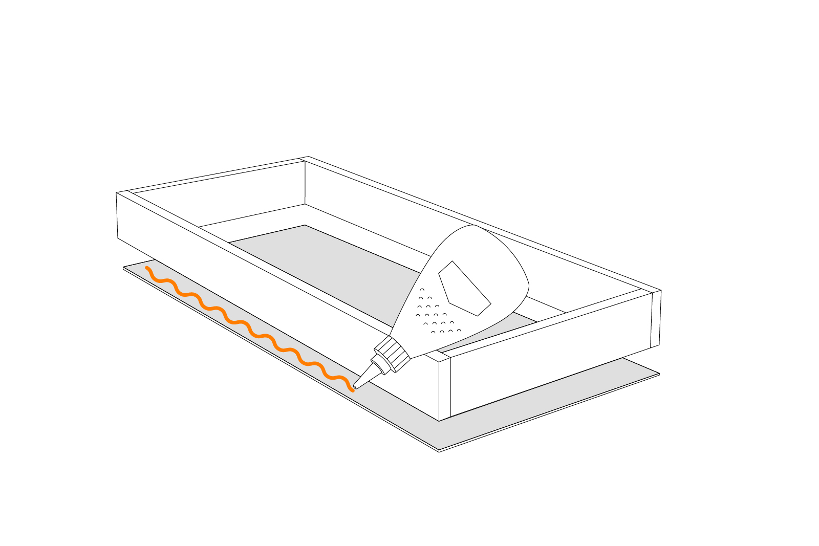 Illustration zeigt den Zusammenbau eines Mini-Gewächshauses