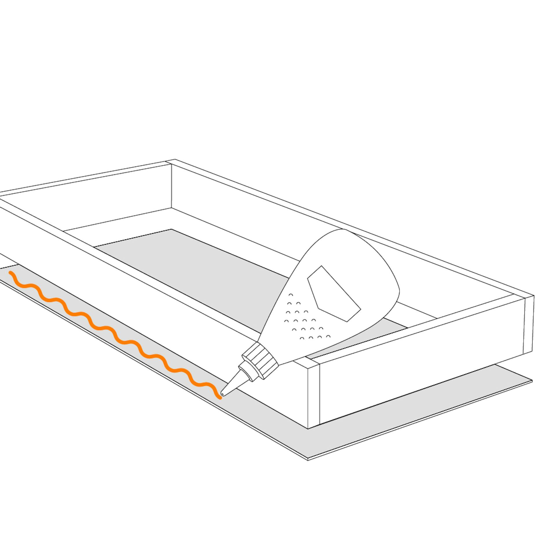 Illustration zeigt den Zusammenbau eines Mini-Gewächshauses