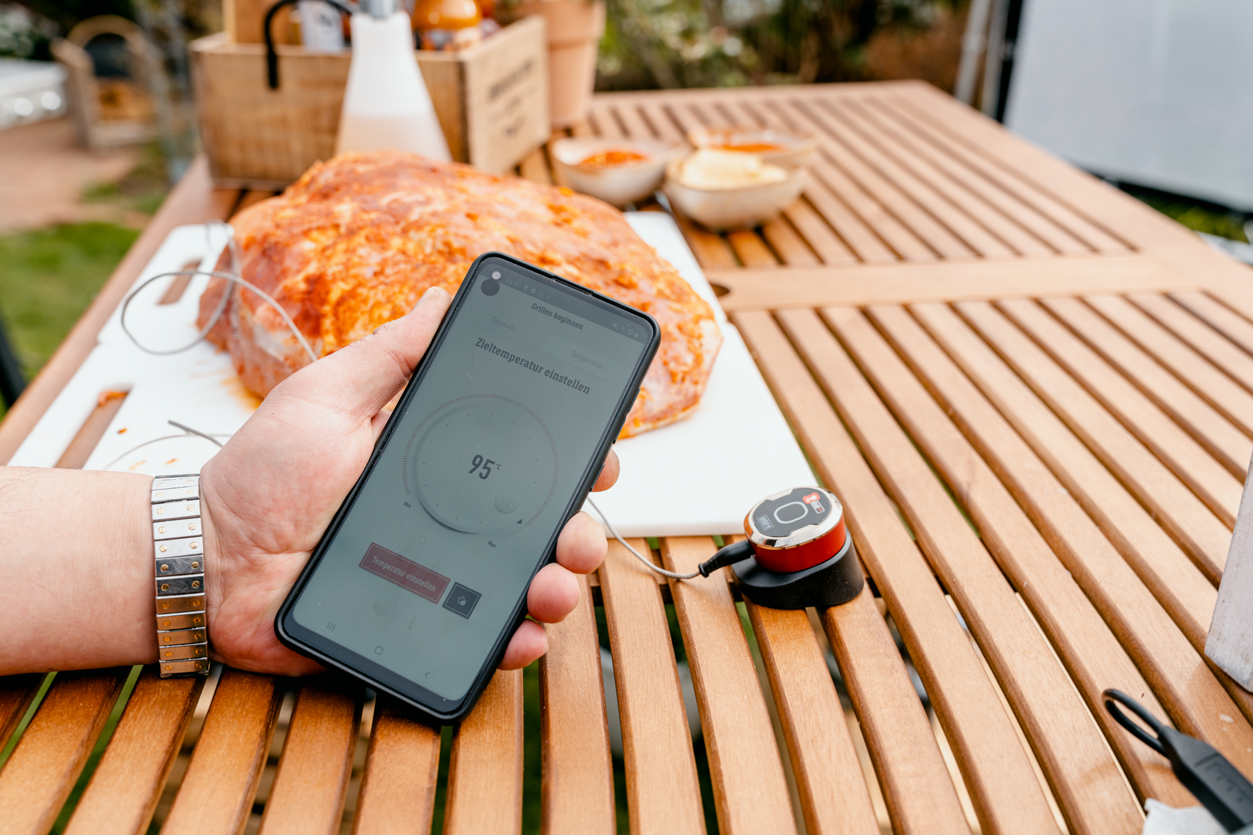 Smart Grillen mit App und Temperaturfühler