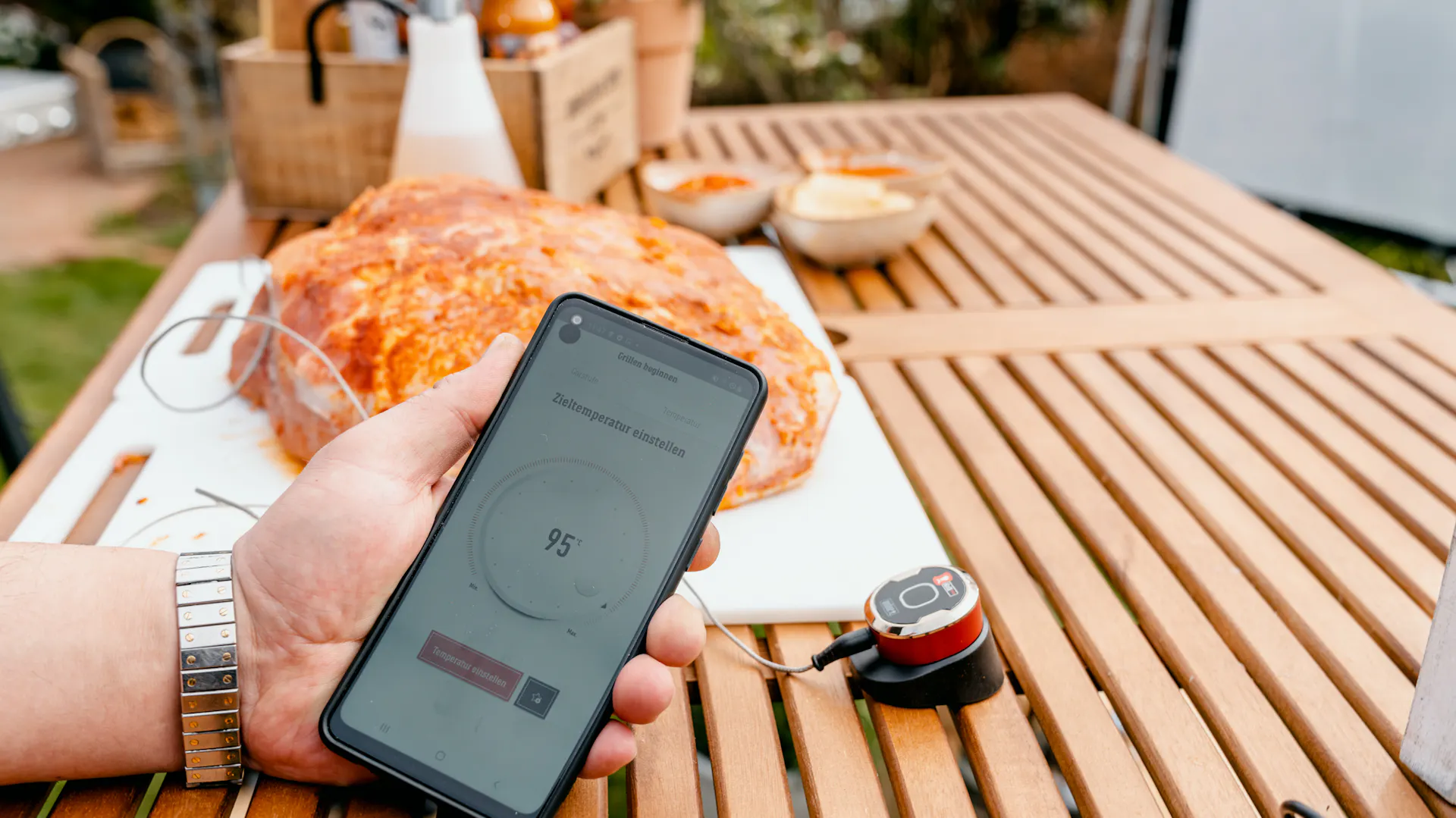 Smart Grillen mit App und Temperaturfühler