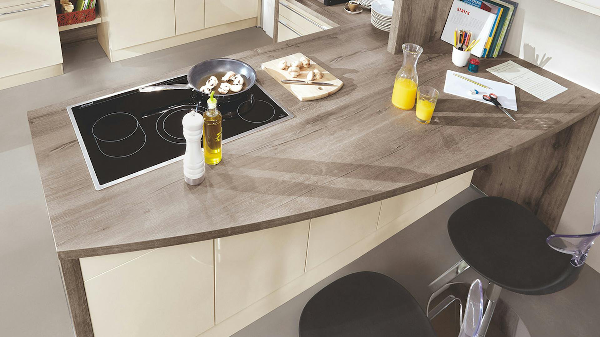 Fahatású munkalap melamin bevonattal