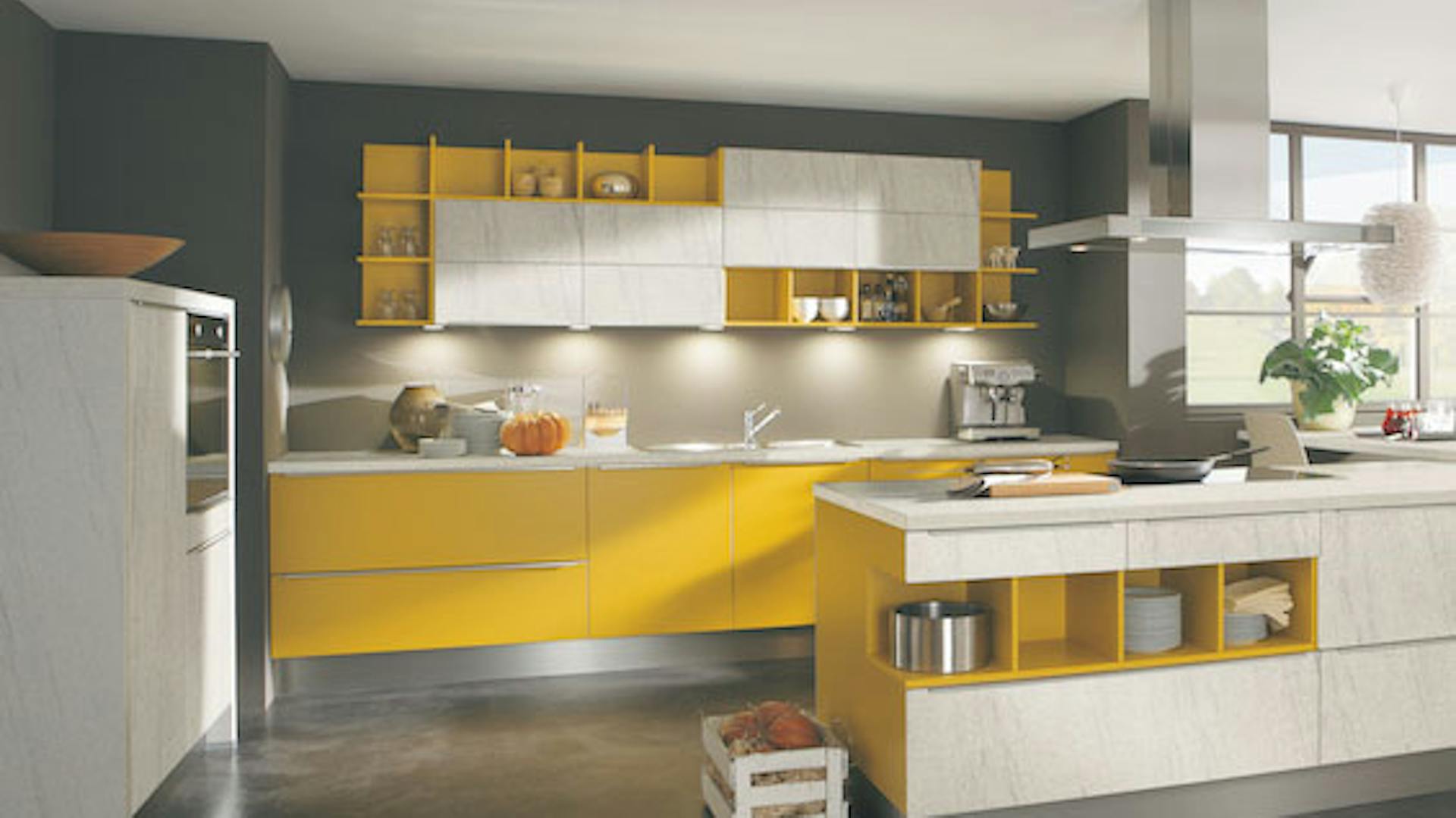 Helle Melaminharzfronten für die Küche