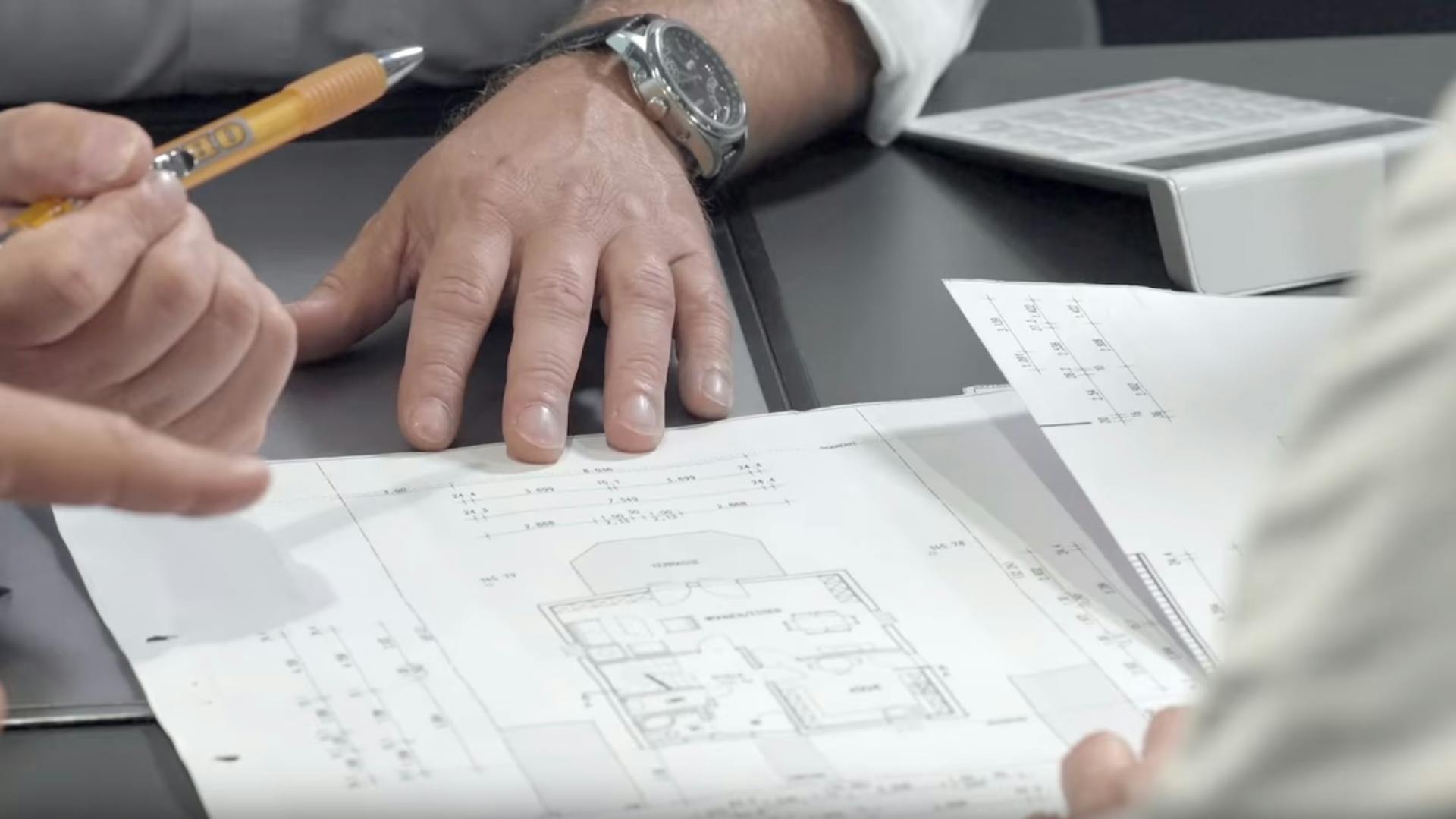 Aufmaß einer Küche auf Papier