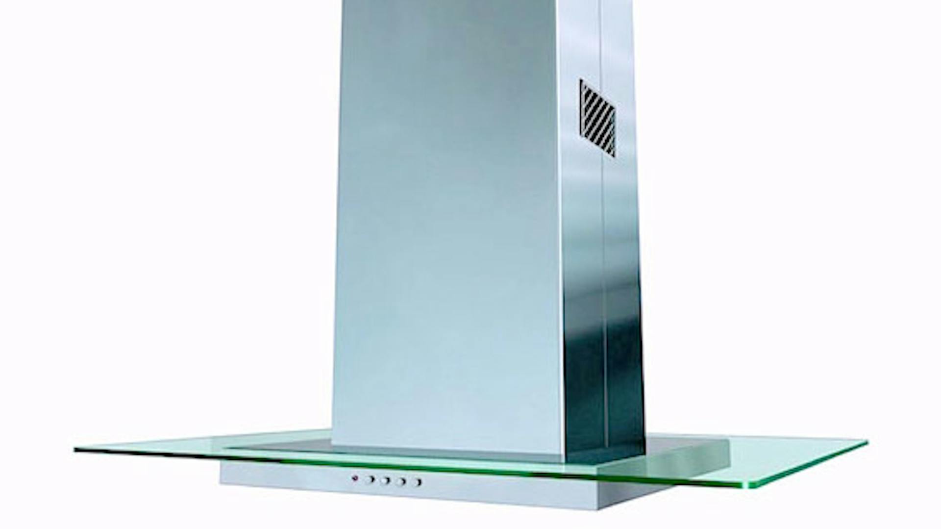 Dunstabzugshaube aus Edelstahl und Glas