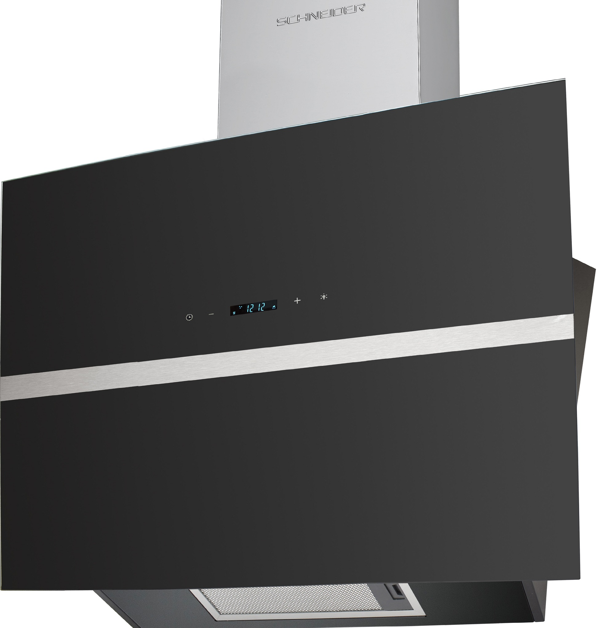 Eine schwarze Wandabzugshaube