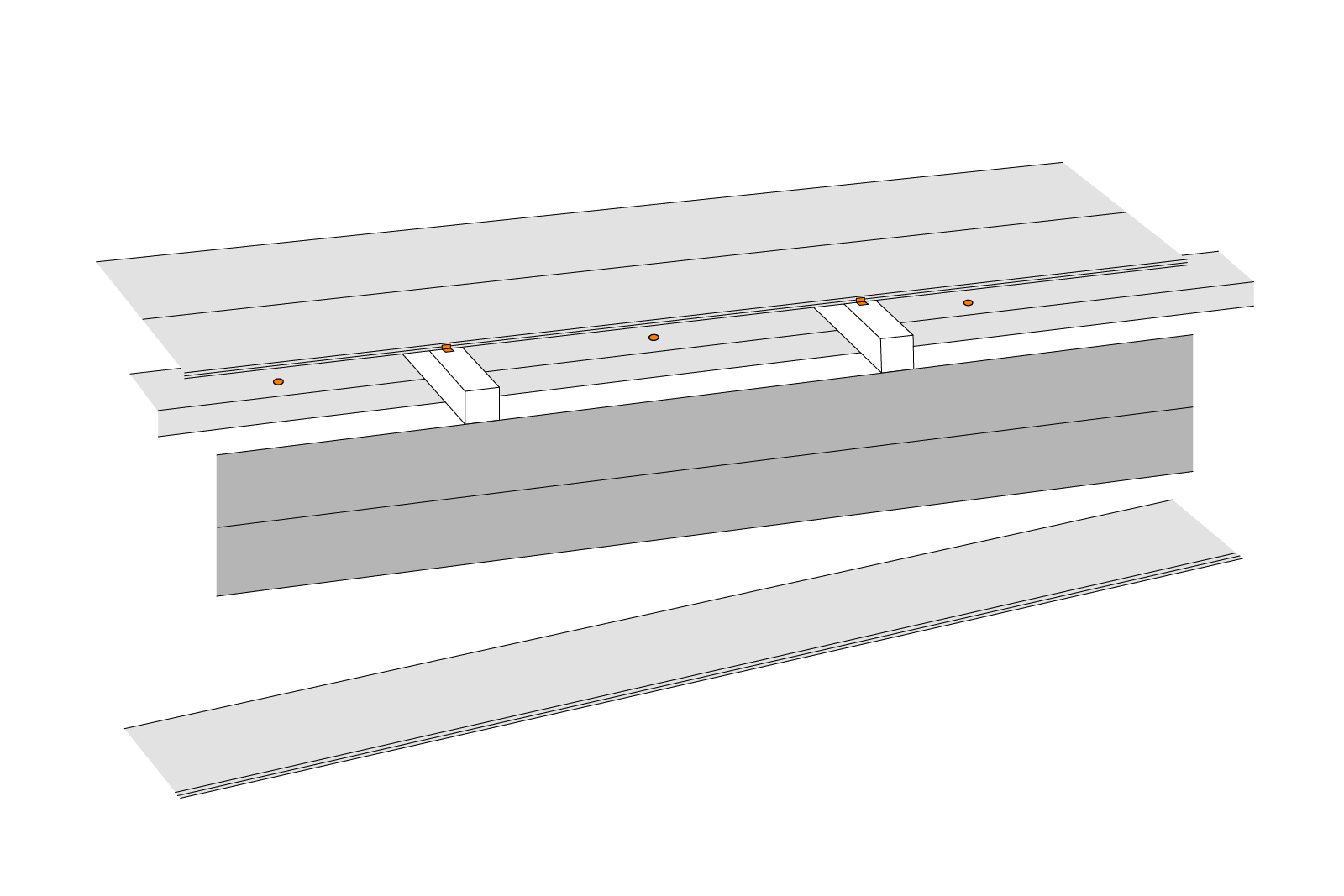 Illustration der Dielenbefestigung einer WPC-Poolumrandung
