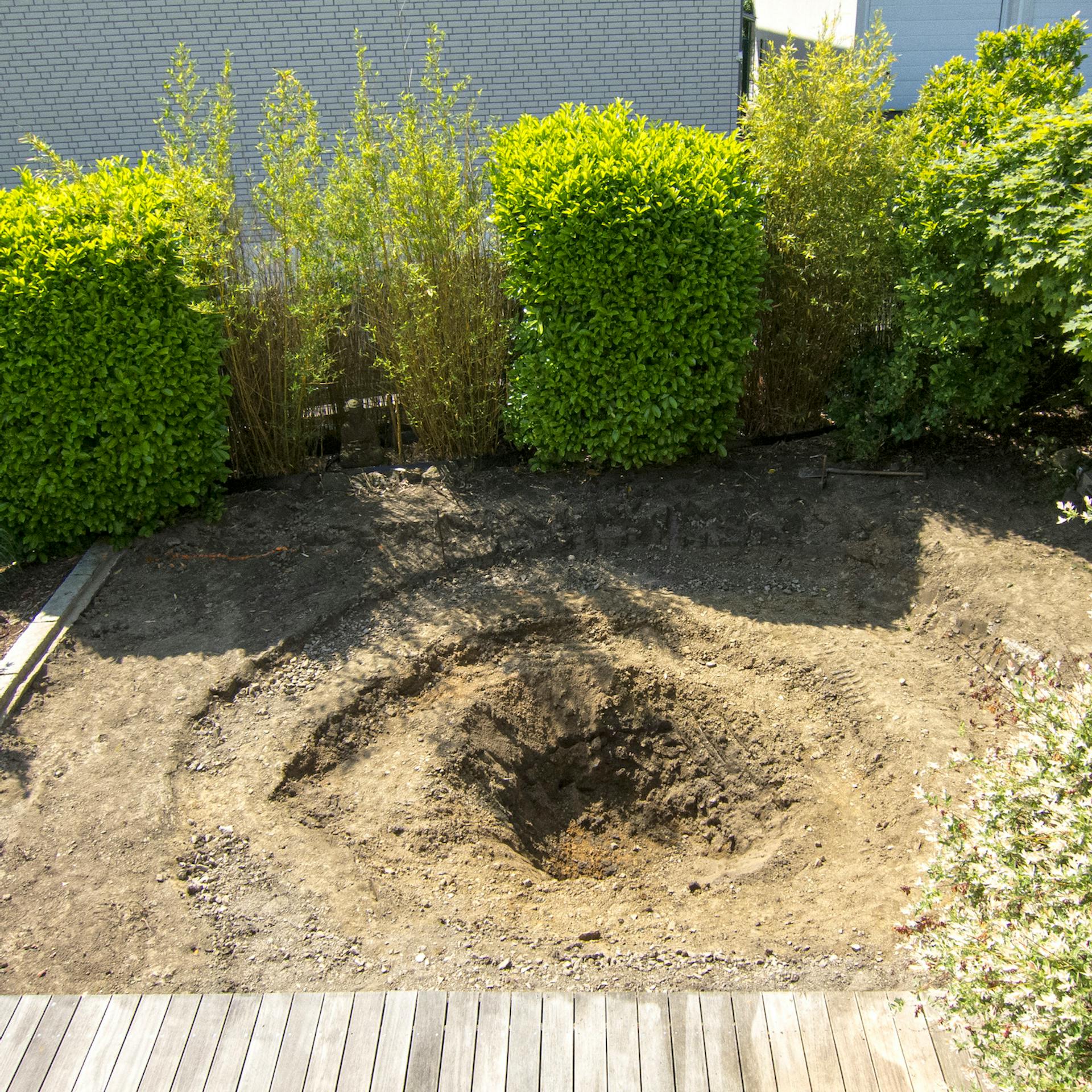 Kiásott tózónák madártávlatból.