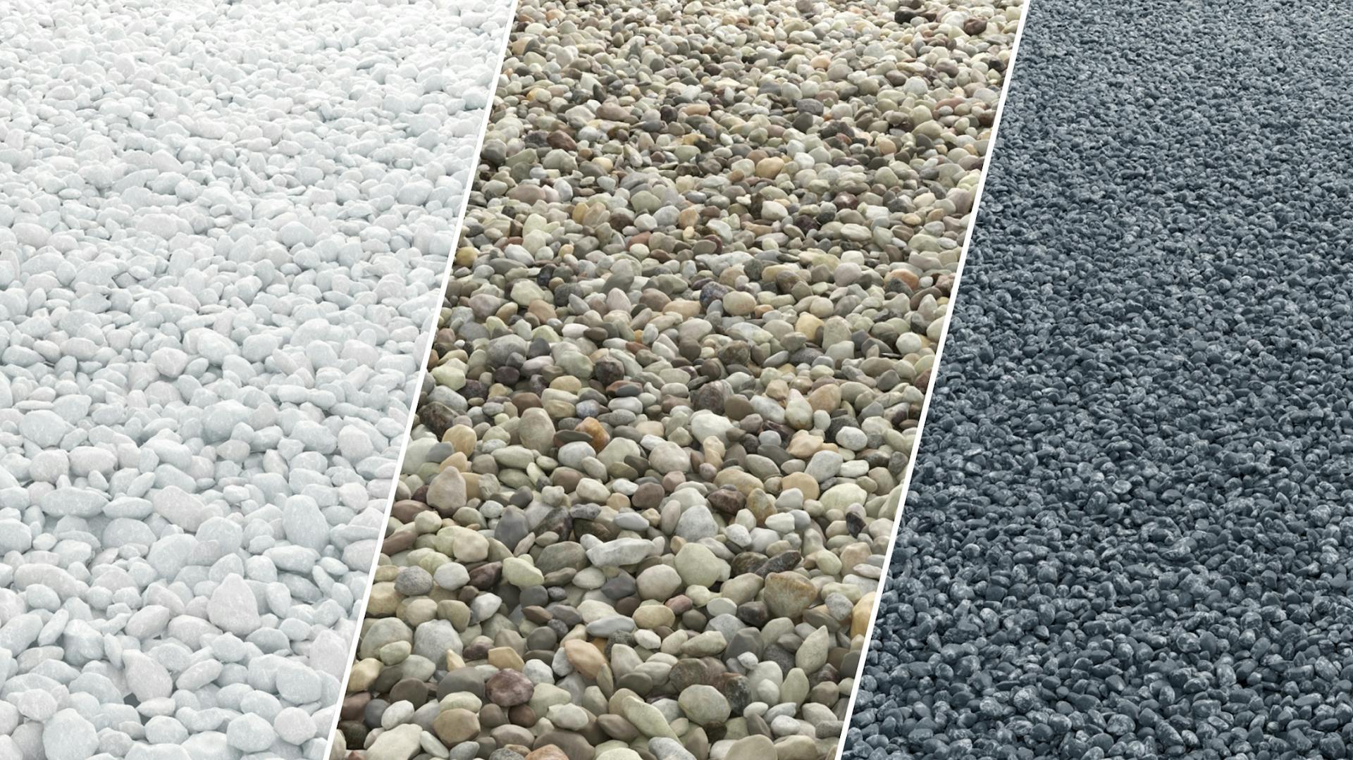 Tipi di ghiaia a confronto.