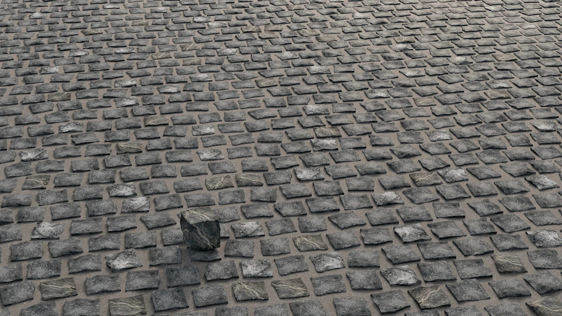 Detailansicht von Natursteinpflaster