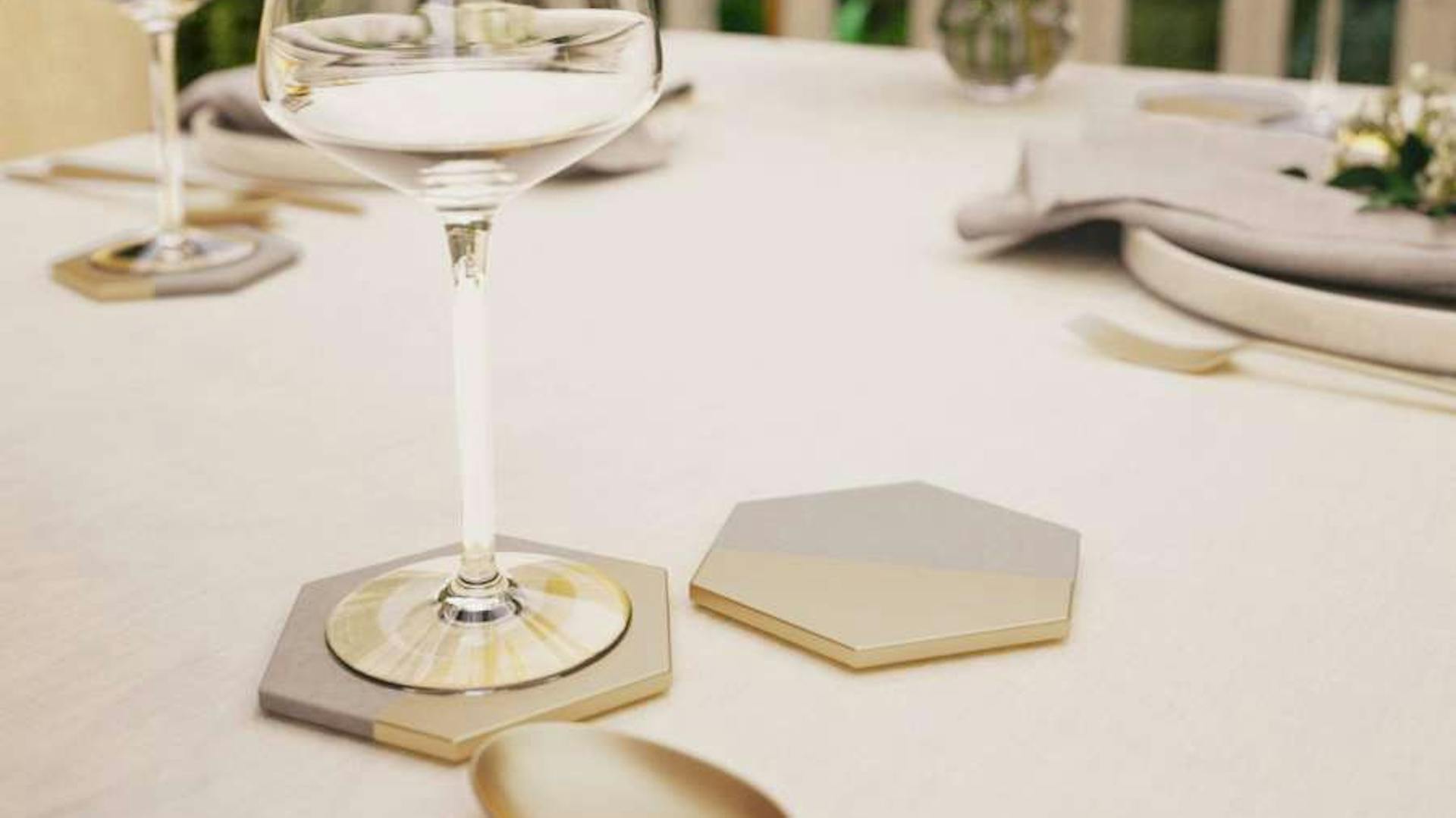 Betonuntersetzer für Gläser