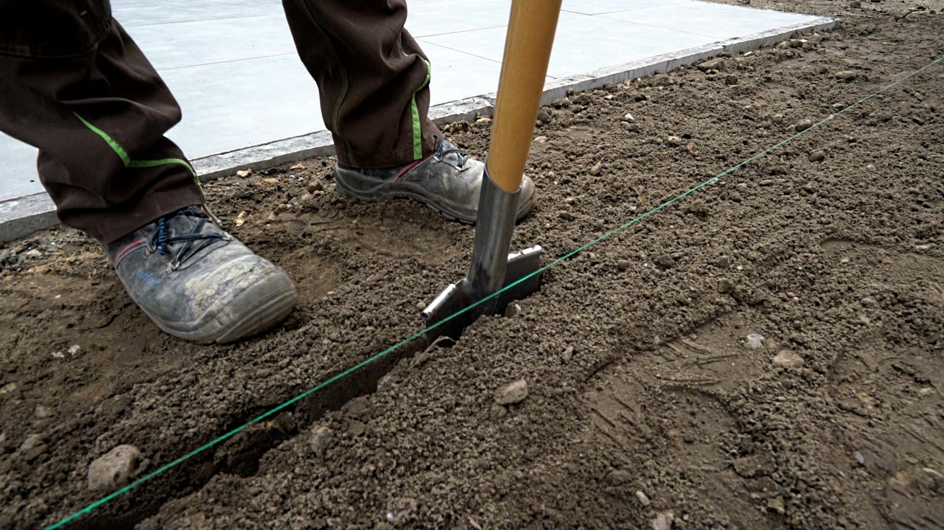 Terrasse für den Aufbau vorbereiten