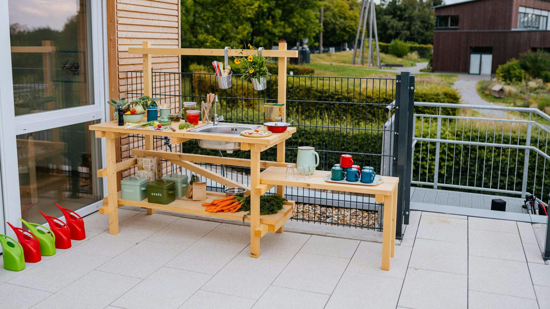 Cucina esterna sul terrazzo