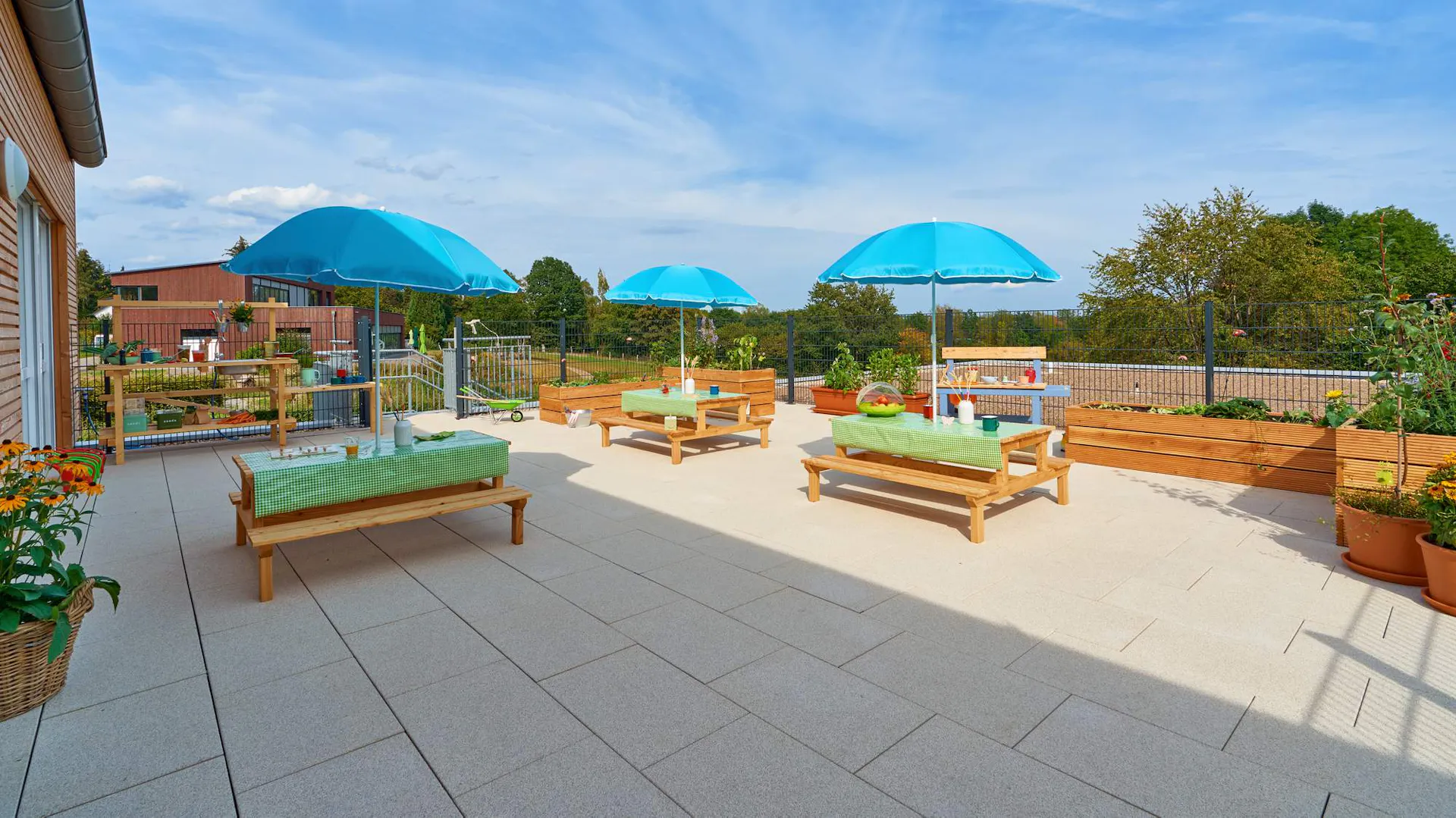 Sitzgruppen auf Terrasse