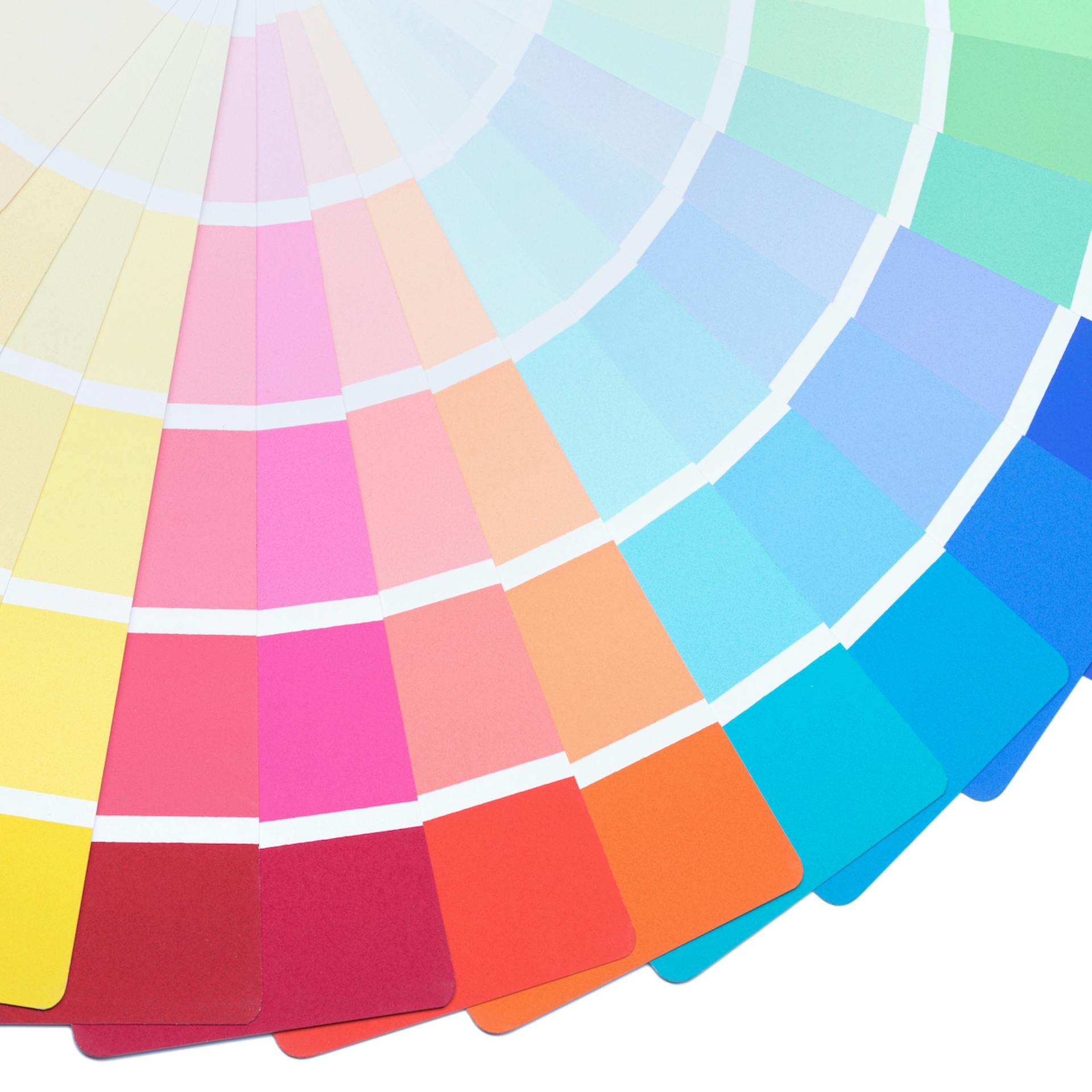 Farbpalette für die Farbauswahl vor dem Streichen einer Wand