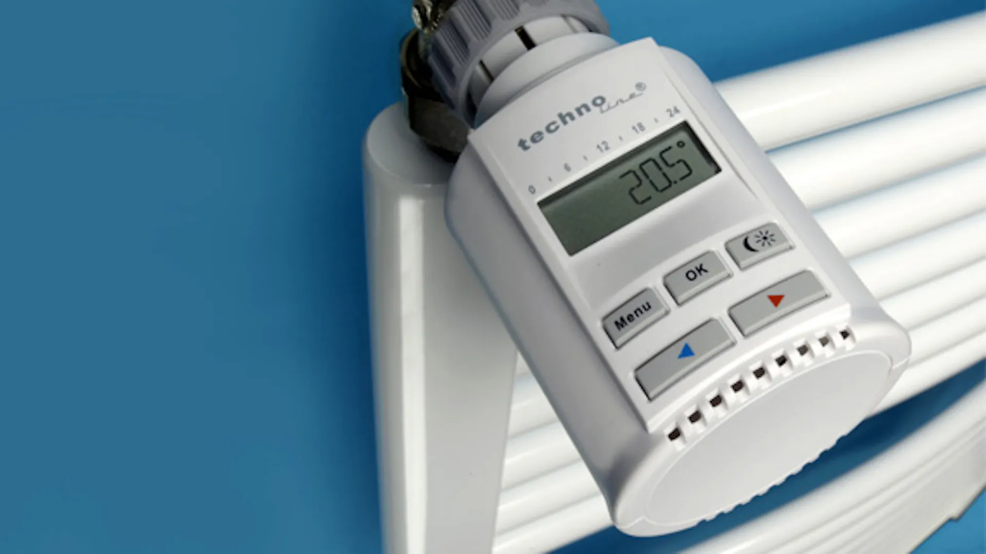Heizkörper mit Heizkörperthermostat.