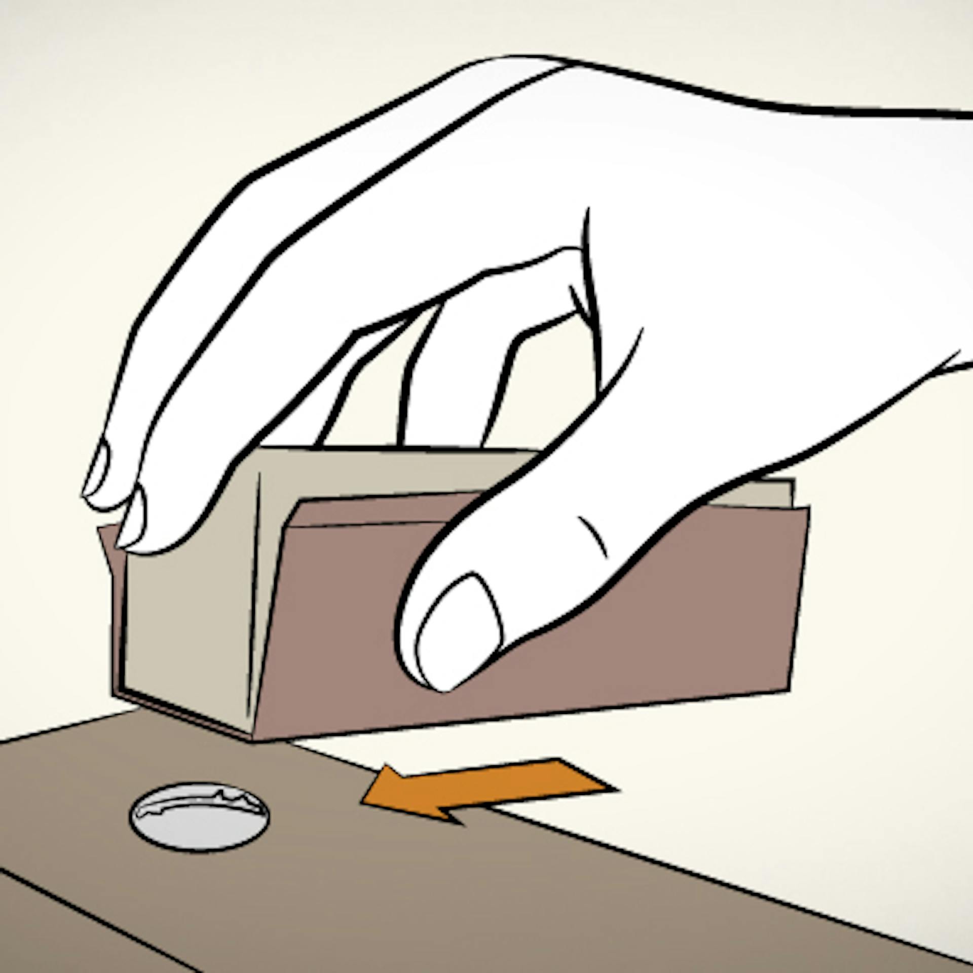 Grate an Schlitzschraube werden mit Schleifpapier abgeschliffen.