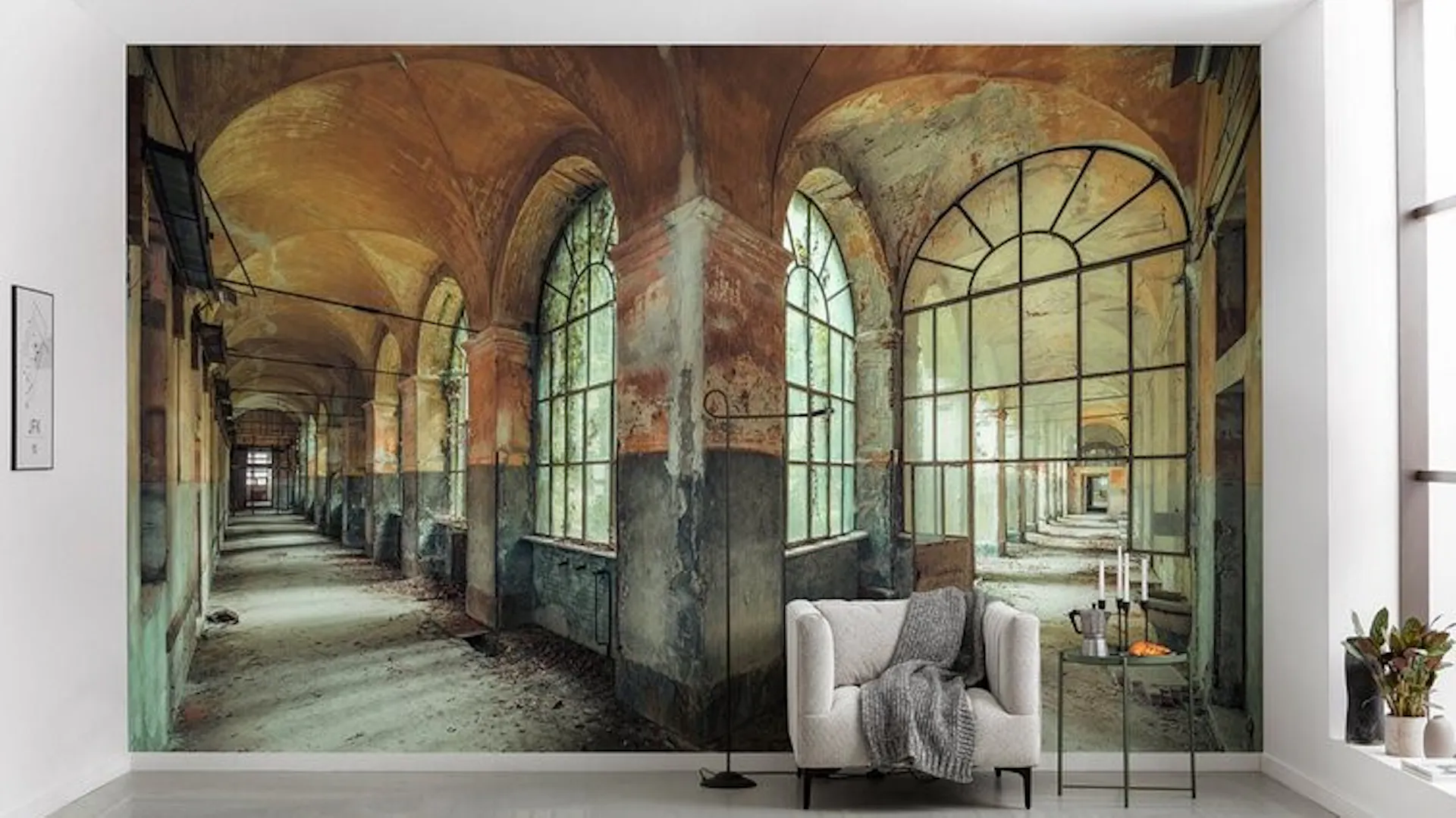Fototapete mit Gebäudemotiv in 3D in Wohnraum