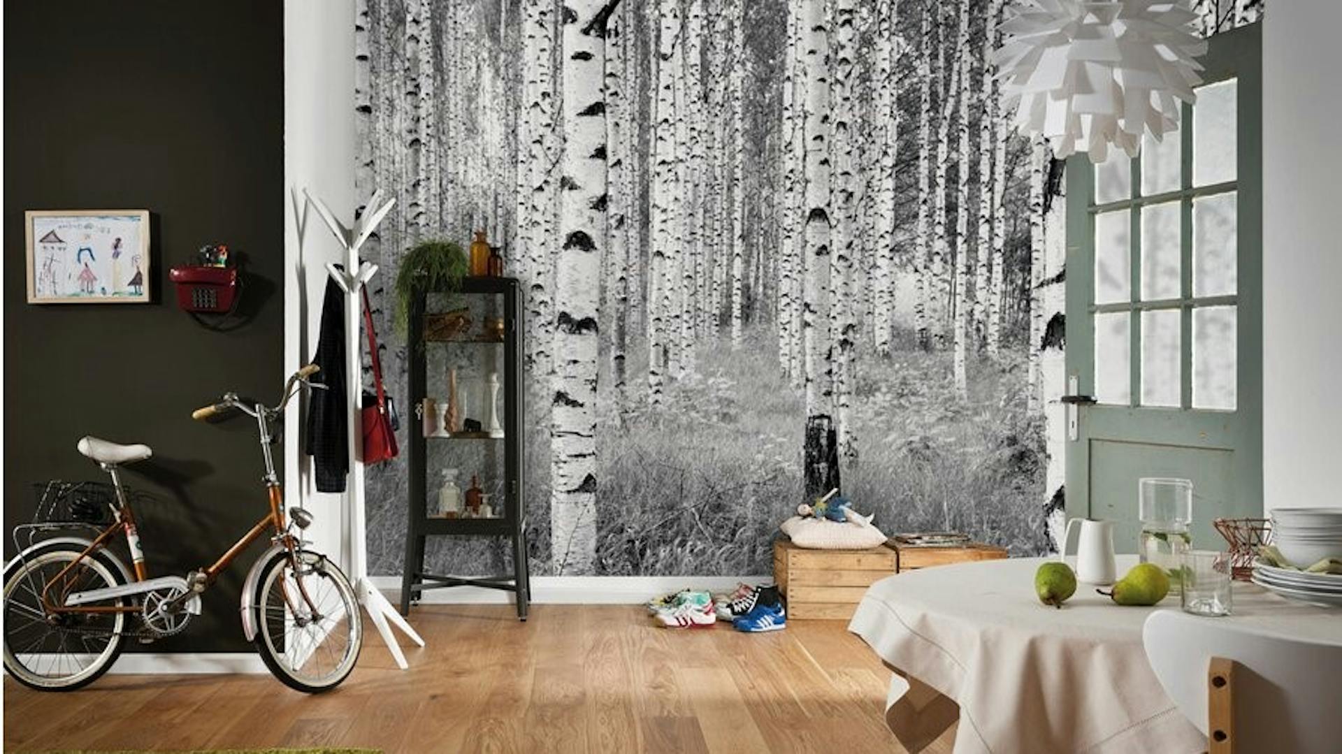 3-D-Tapete mit Waldmotiv