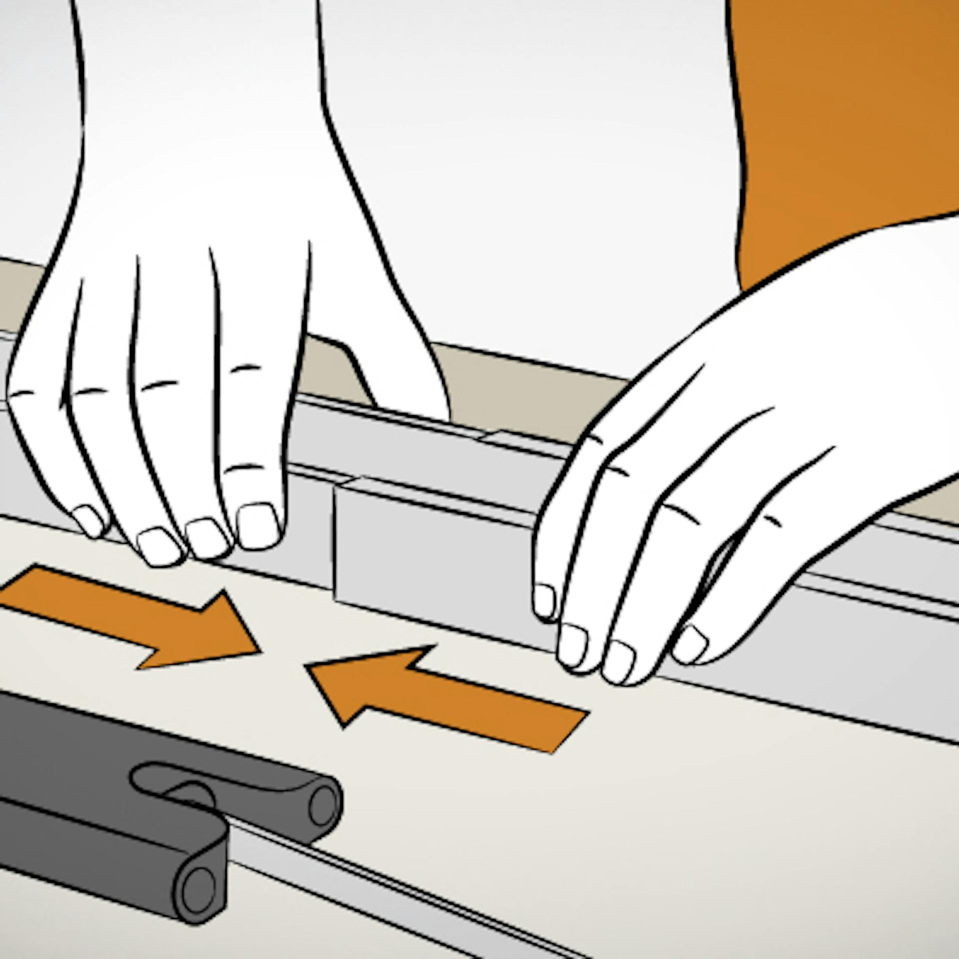 Mann baut Garagentorantrieb zusammen.