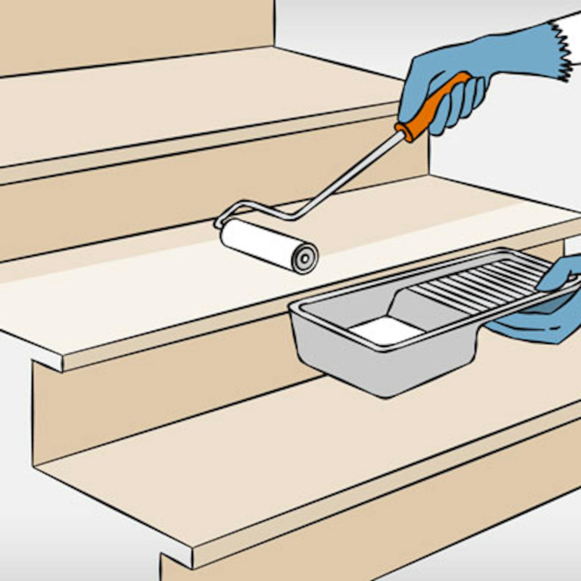 Renovácia drevených schodov v 6 krokoch Krok 4 Naneste základný náter