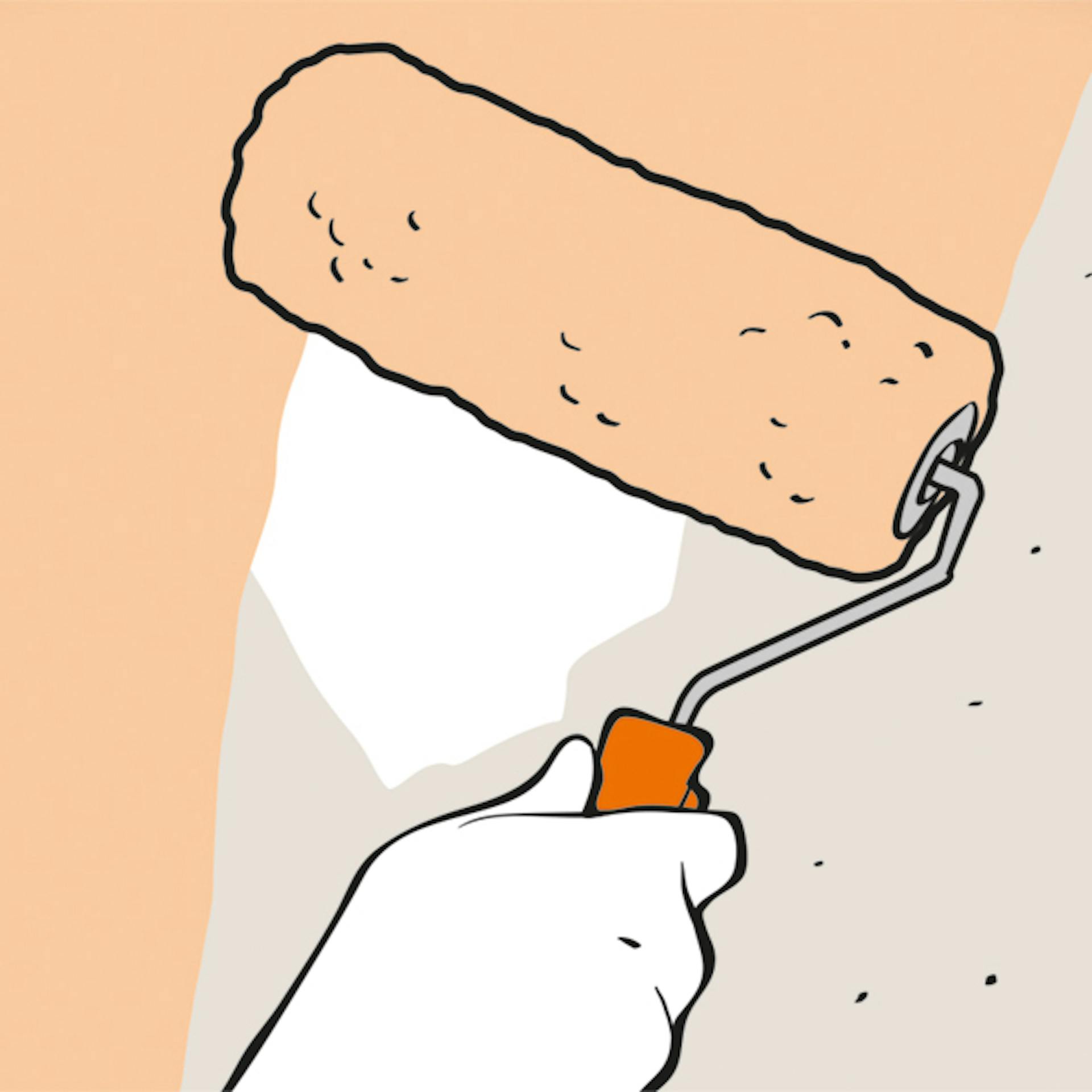 Löcher verputzen in 9 Schritten Schritt 9 verfülltes Loch überstreichen