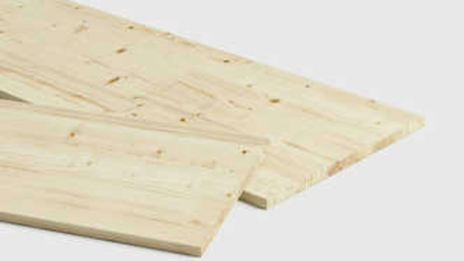 Leimholzplatten aus massivem Fichtenholz.
