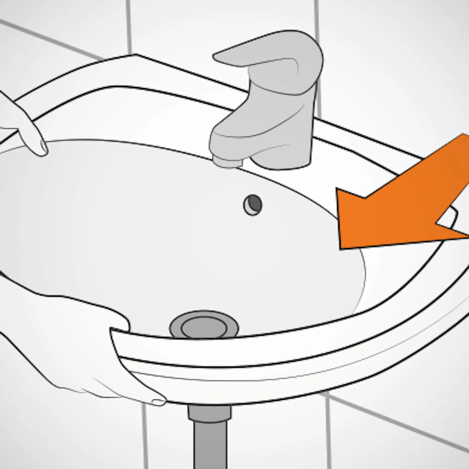 Retirer l’ancien lavabo