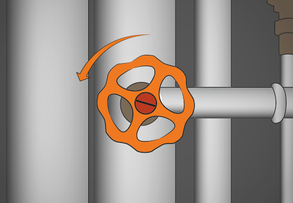 Prendre les mesures et fermer le robinet principal d’arrivée d’eau