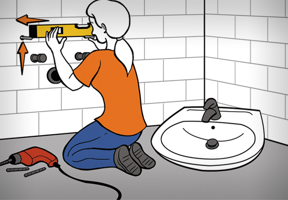 Percer les trous pour les vis à double filetage