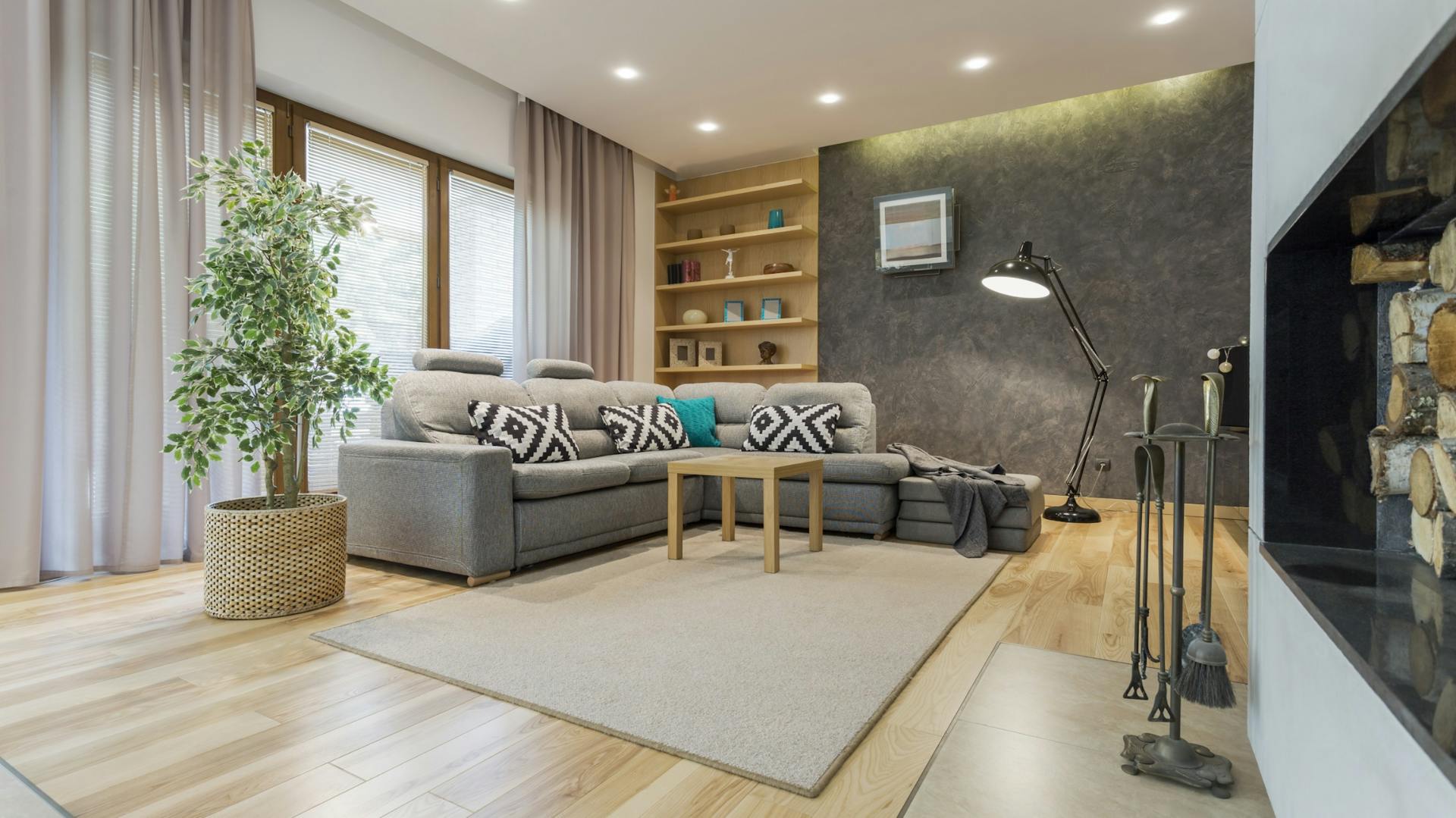 Wohnzimmer im Glamour-Stil