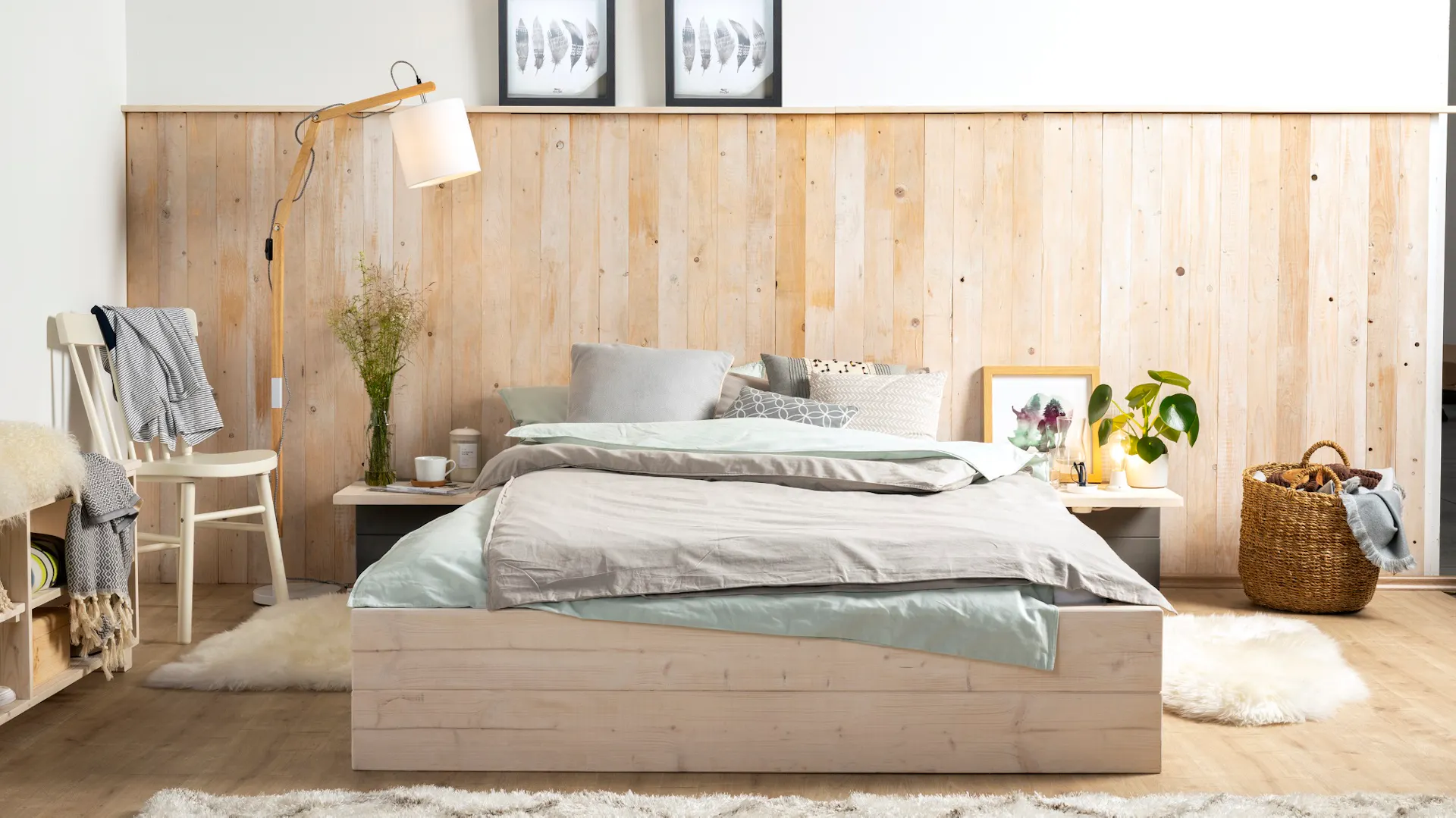 Bett aus Holz selbst bauen