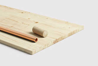 Material für den Bau der Garderobe Merle.