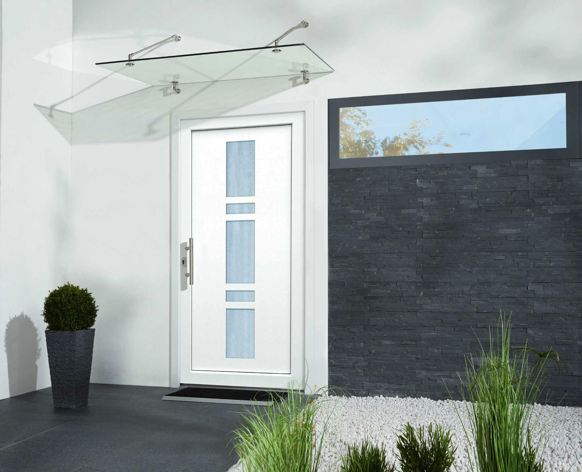 Schüco Kunststoff Haustür in Weiß