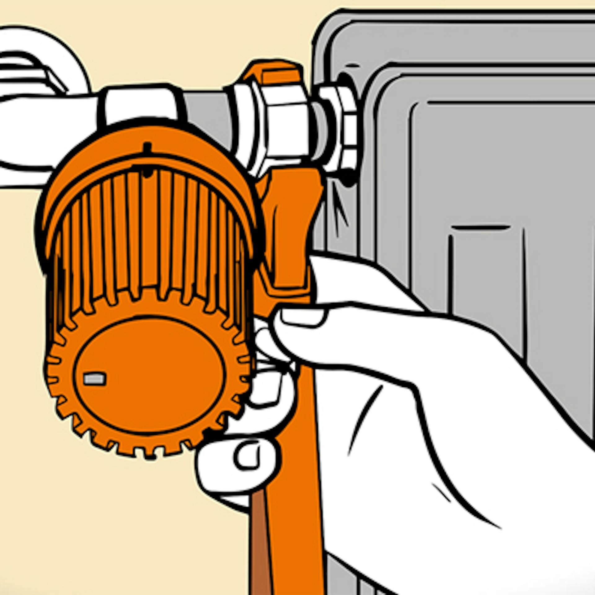 La mandata viene svitata con il giratubi quando si smonta il radiatore.