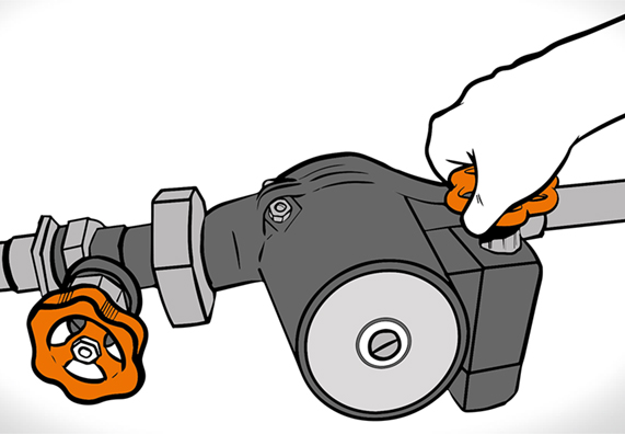 L’erogazione dell’acqua viene chiusa prima dello smontaggio del radiatore.