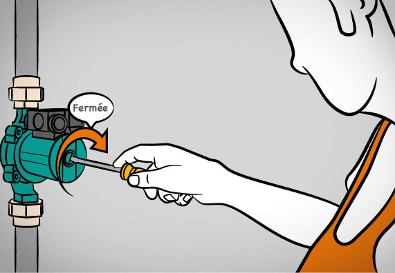 Spegnere la pompa di circolazione