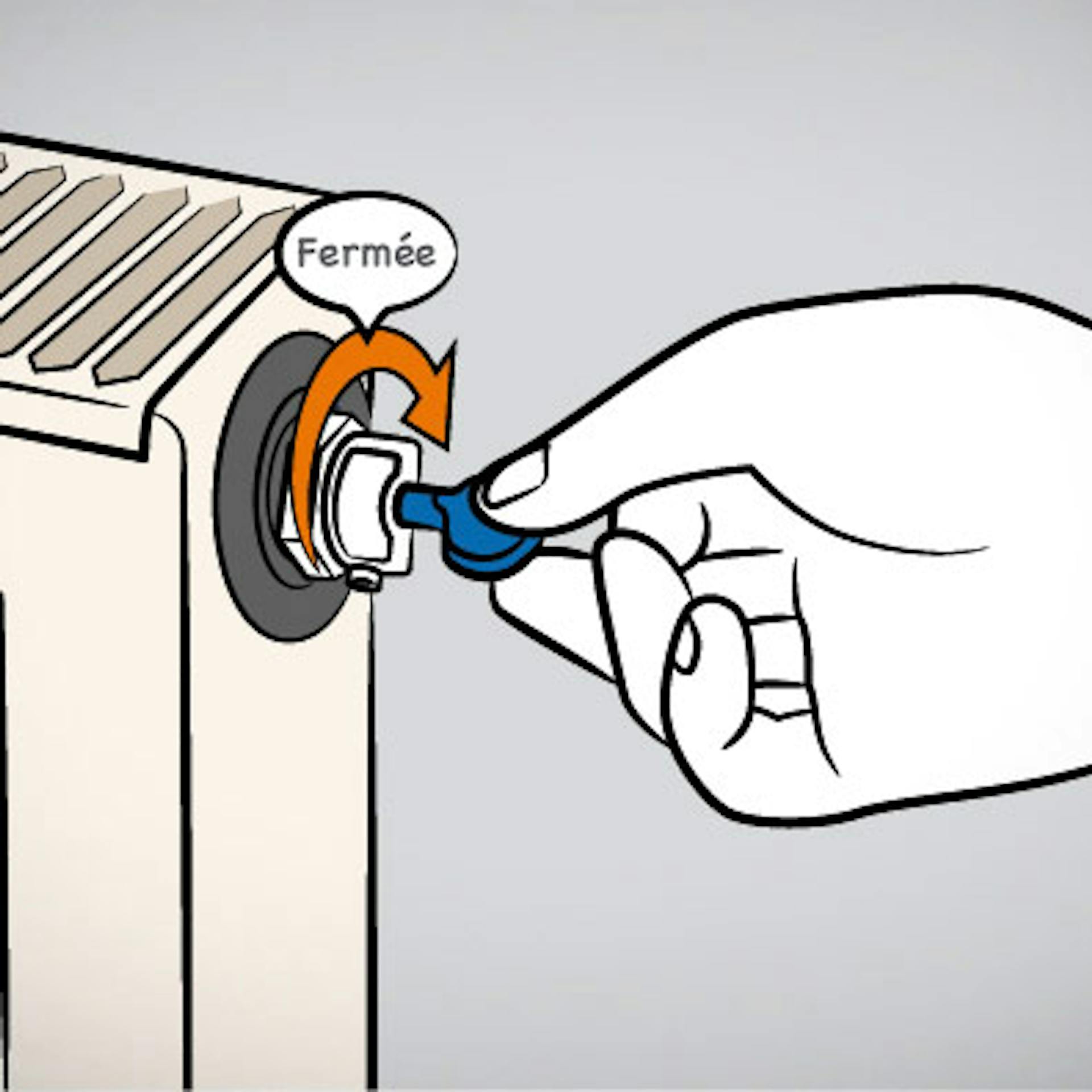 Chiudere la valvola di sfiato