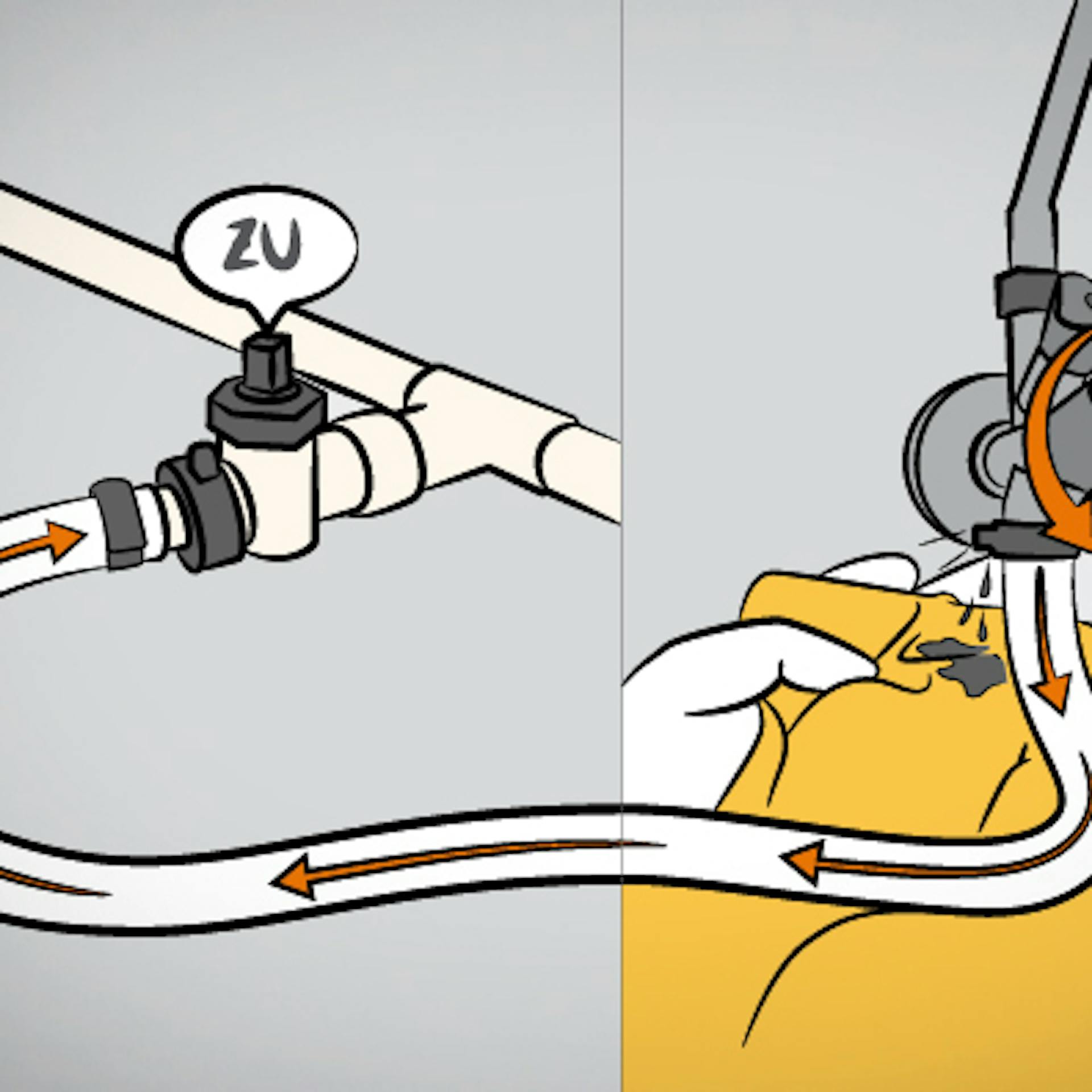 Csatlakoztassa a tömlőt a vízcsaphoz, és nyissa meg a csapot