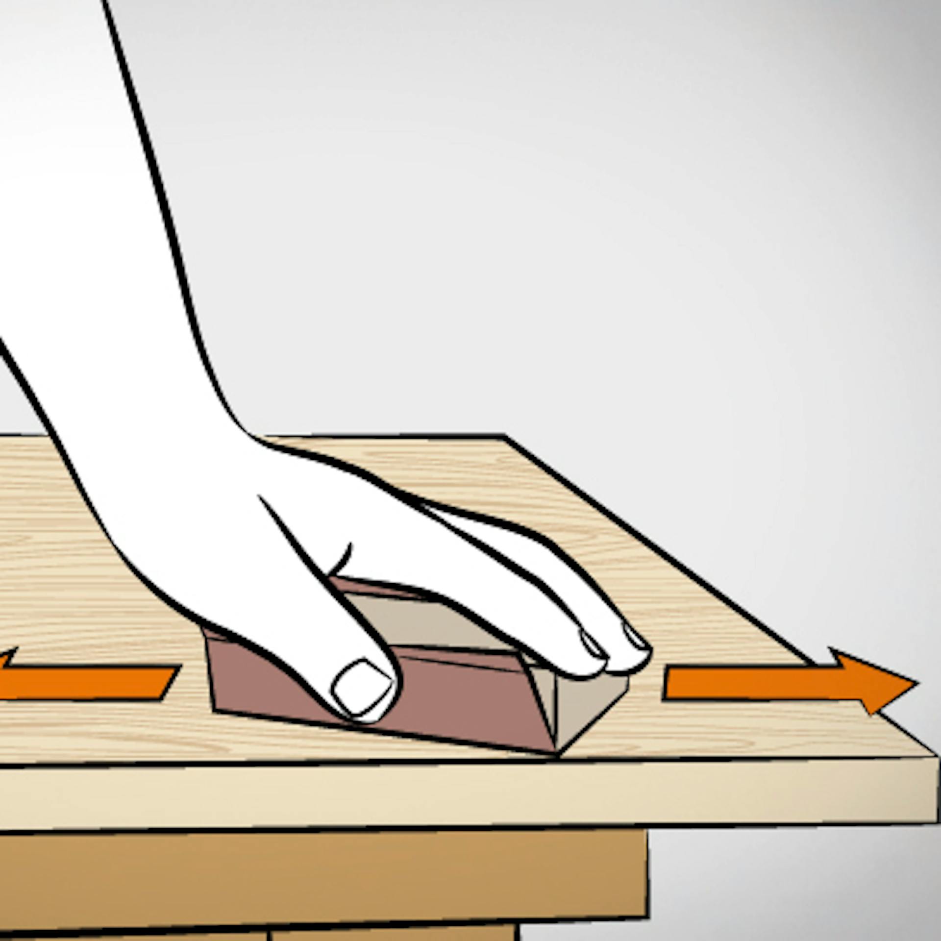 Brúsenie dreva pozdĺž textúry